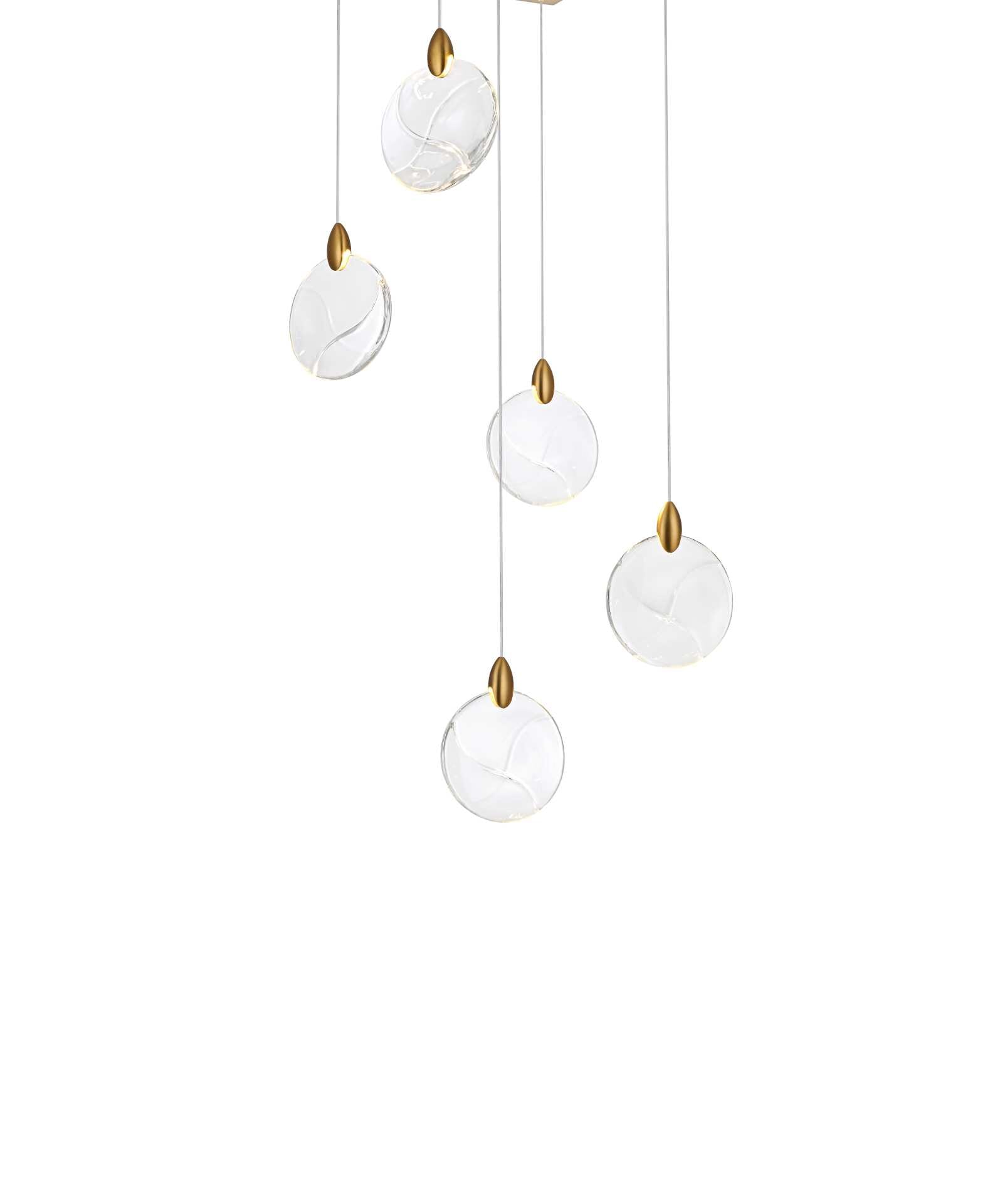 Dimensions
Chain/Rod Length: 142"
Length: 16"
Width: 16"
Height: 7.5"
Maximum Height: 125"
Wire Length: 142"
Specifications
Assembly Required: yes
Average Life (Hours): 6000
Bulb Included: Yes
Color Temperature: 3500K
CRI: 80
Crystal/Glass Color: Clear
Dimmable: Yes
Distressed Finish: No
Dry/Wet/Damp: Dry
ETL: Yes
Finish (Color): Satin Gold and Clear
Fixture Material: Iron and Crystal
Hanging Device: Cord
Hardware Finish: Satin Gold
Harware Material: Iron
Lumens: 150
Max/Nominal Watt: 10W
Number of Lights: 5
Product Shape: Rectangle
Product Type: Pendants
Product Warranty: 1 year limited
Socket Type: LED
Voltage: 110V - 125V
Wattage/Bulb: 2W
Watts: 2W
Weight: 16
Wire Included: Yes
Shipment type: Small parcel - alternate view