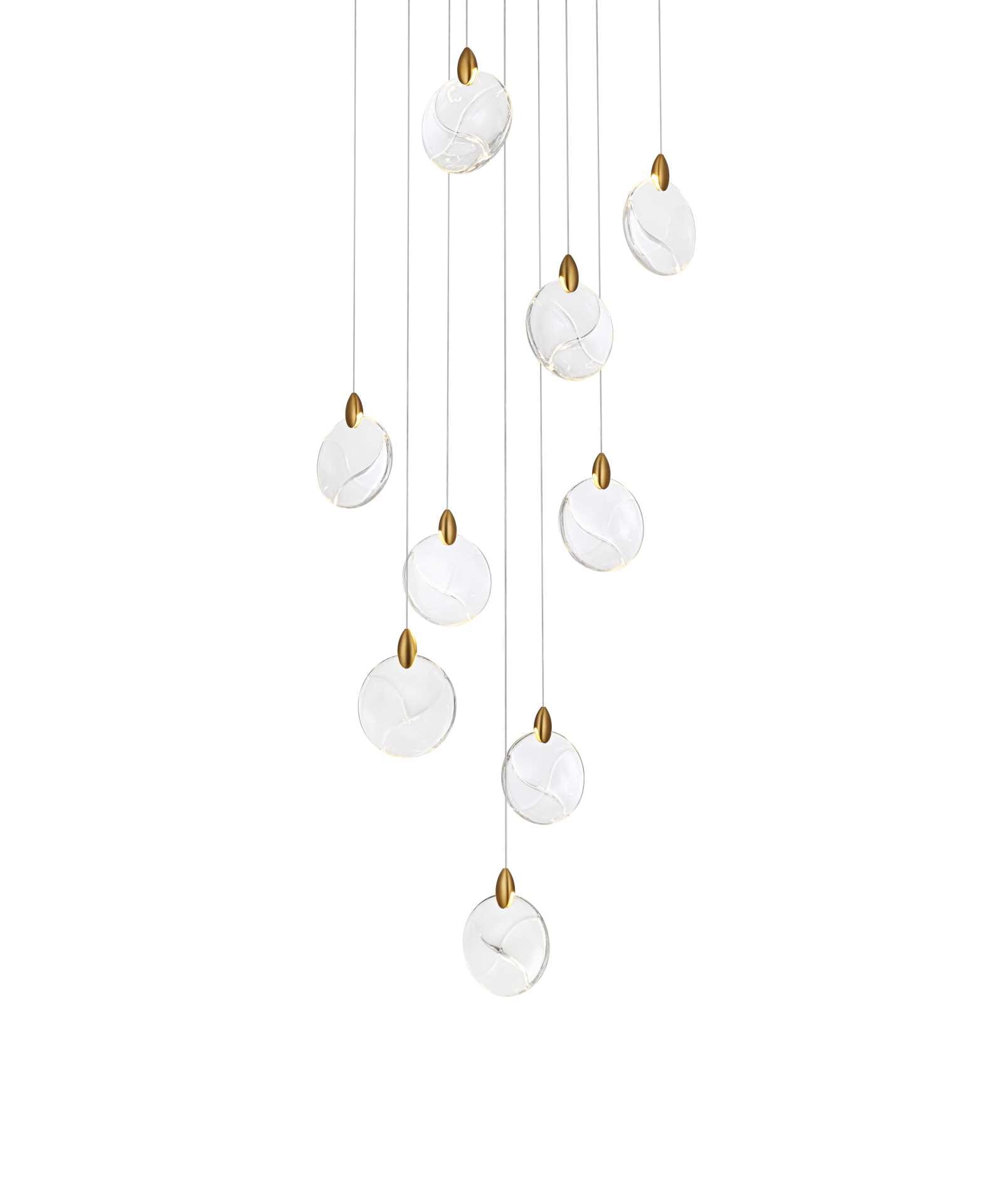 Dimensions
Chain/Rod Length: 142"
Length: 20"
Width: 20"
Height: 7.5"
Maximum Height: 125"
Wire Length: 142"
Specifications
Assembly Required: yes
Average Life (Hours): 6000
Bulb Included: Yes
Color Temperature: 3500K
CRI: 80
Crystal/Glass Color: Clear
Dimmable: Yes
Distressed Finish: No
Dry/Wet/Damp: Dry
ETL: Yes
Finish (Color): Satin Gold and Clear
Fixture Material: Iron and Crystal
Hanging Device: Cord
Hardware Finish: Satin Gold
Harware Material: Iron
Lumens: 150
Max/Nominal Watt: 18W
Number of Lights: 9
Product Shape: Rectangle
Product Type: Pendants
Product Warranty: 1 year limited
Socket Type: LED
Voltage: 110V - 125V
Wattage/Bulb: 2W
Watts: 2W
Weight: 26
Wire Included: Yes
Shipment type: Small parcel - alternate view