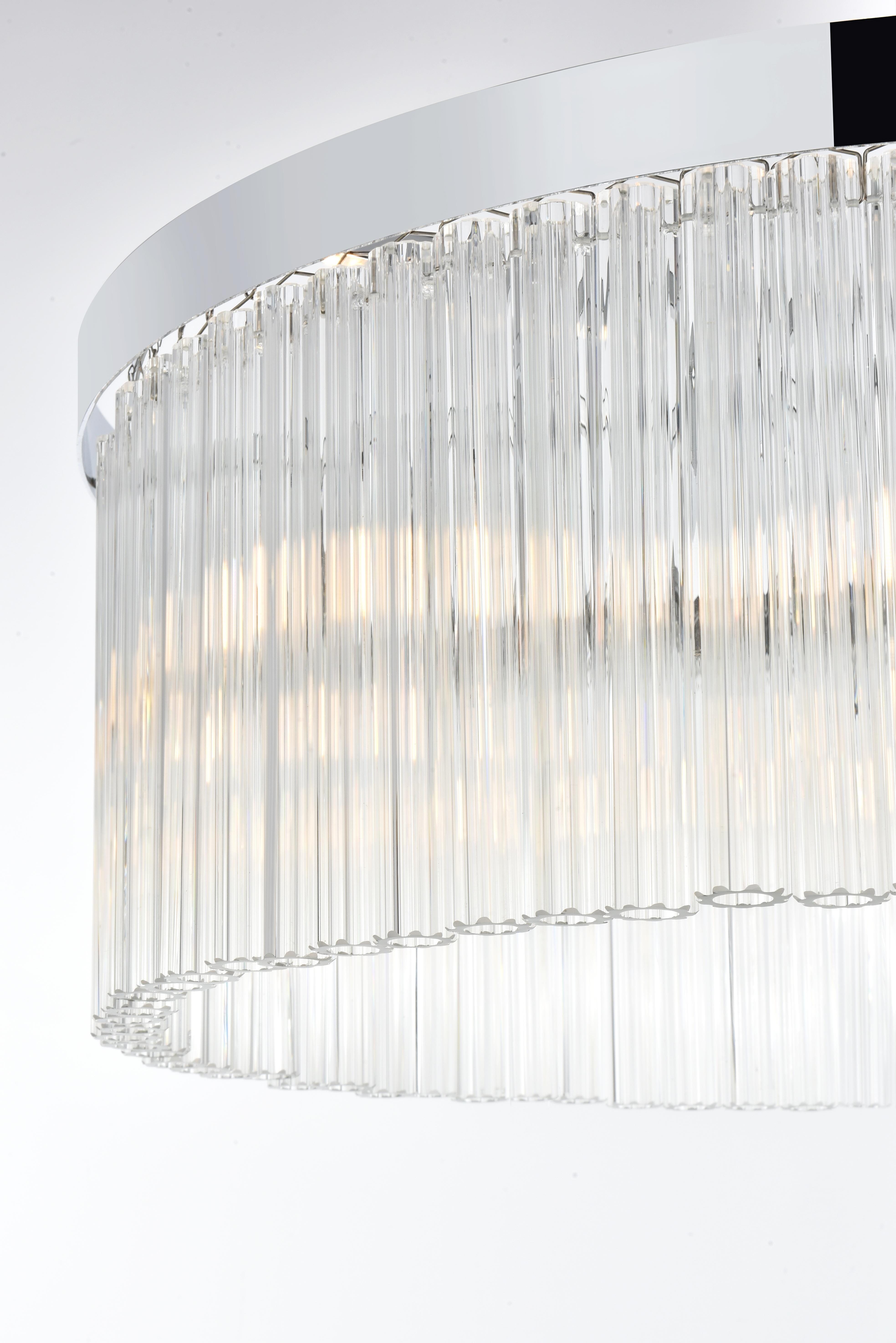 Harlow Six Light Chandelier in Chrome and Clear - Image 4