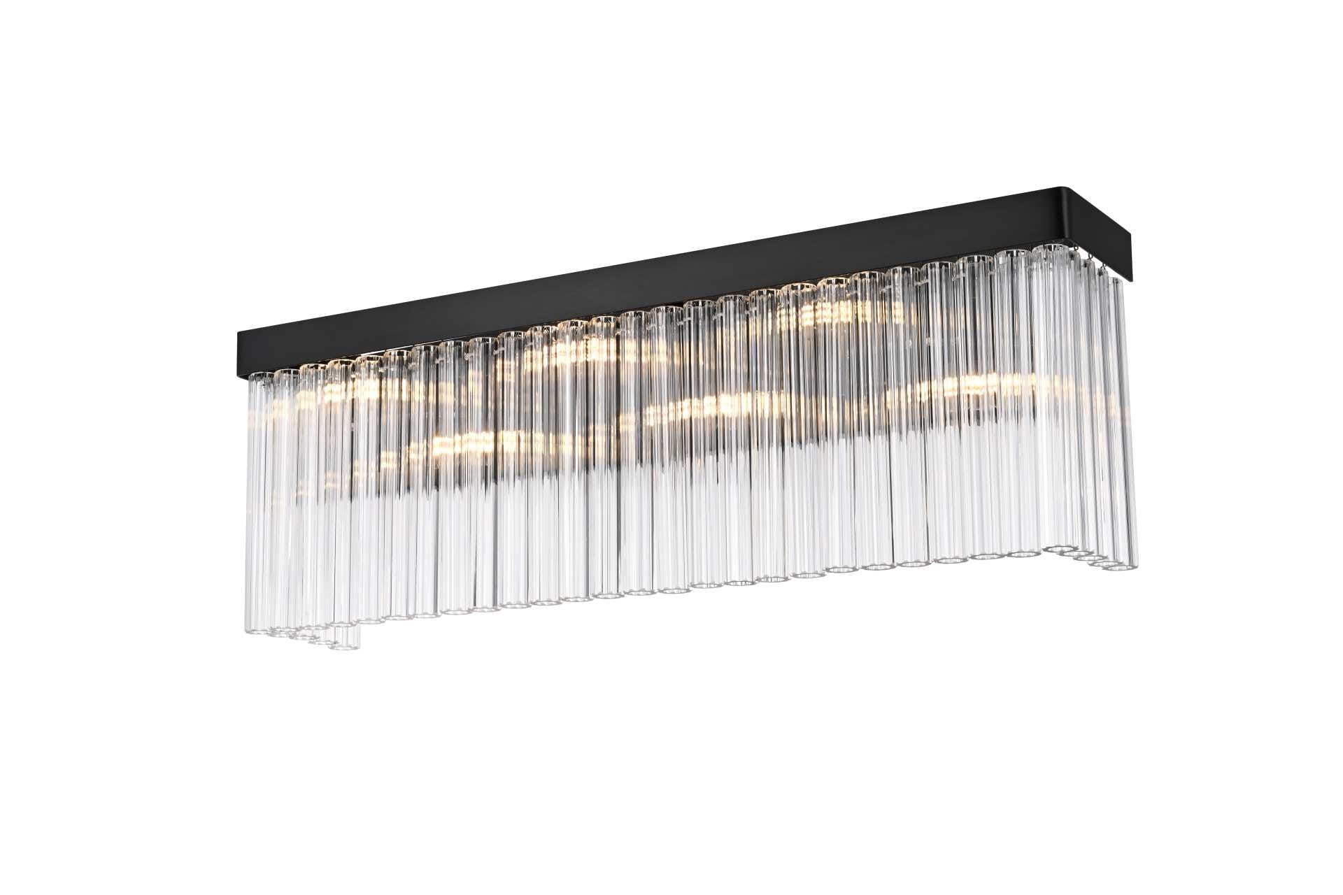 Specification Sheet
Dimensions
Length: 26.5"
Width: 5"
Height: 9"
Wire Length: 12"
Specifications
Assembly Required: yes
Bulb Included: No
Crystal/Glass Color: Clear
Dimmable: Yes
Distressed Finish: No
Dry/Wet/Damp: Dry
ETL: Yes
Finish (Color): Black
Fixture Material: Iron and Glass
Hardware Finish: Black
Harware Material: Iron
Max/Nominal Watt: 1120W
Number of Lights: 6
Product Shape: Round
Product Type: Wall Sconce
Product Warranty: 1 year limited
Socket Type: E12
Voltage: 110V - 125V
Wattage/Bulb: 40W
16
Wire Included: Yes
Shipment type: Small Parcel - alternate view