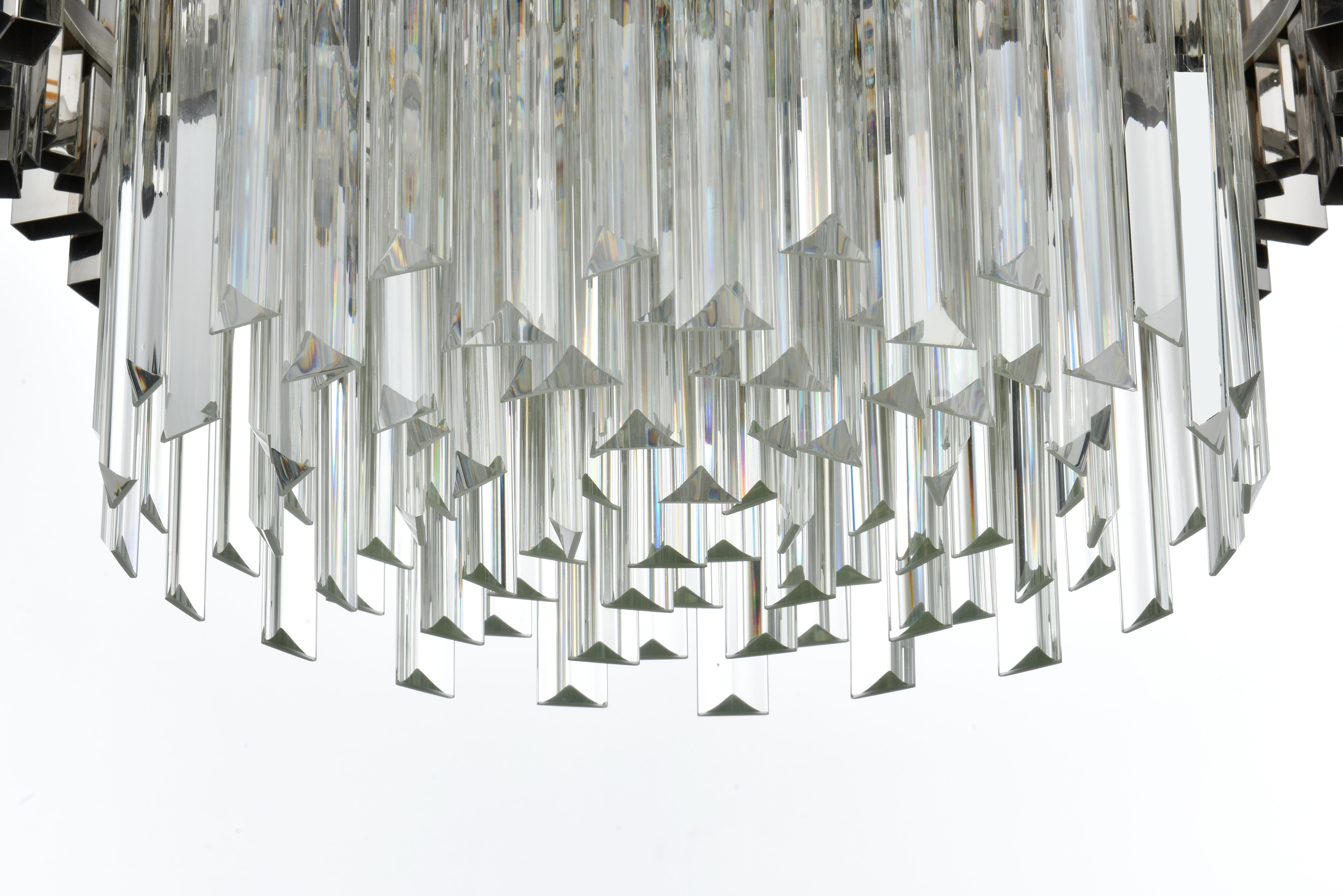 Willow Four Light Chandelier in Chrome and Clear - Image 4