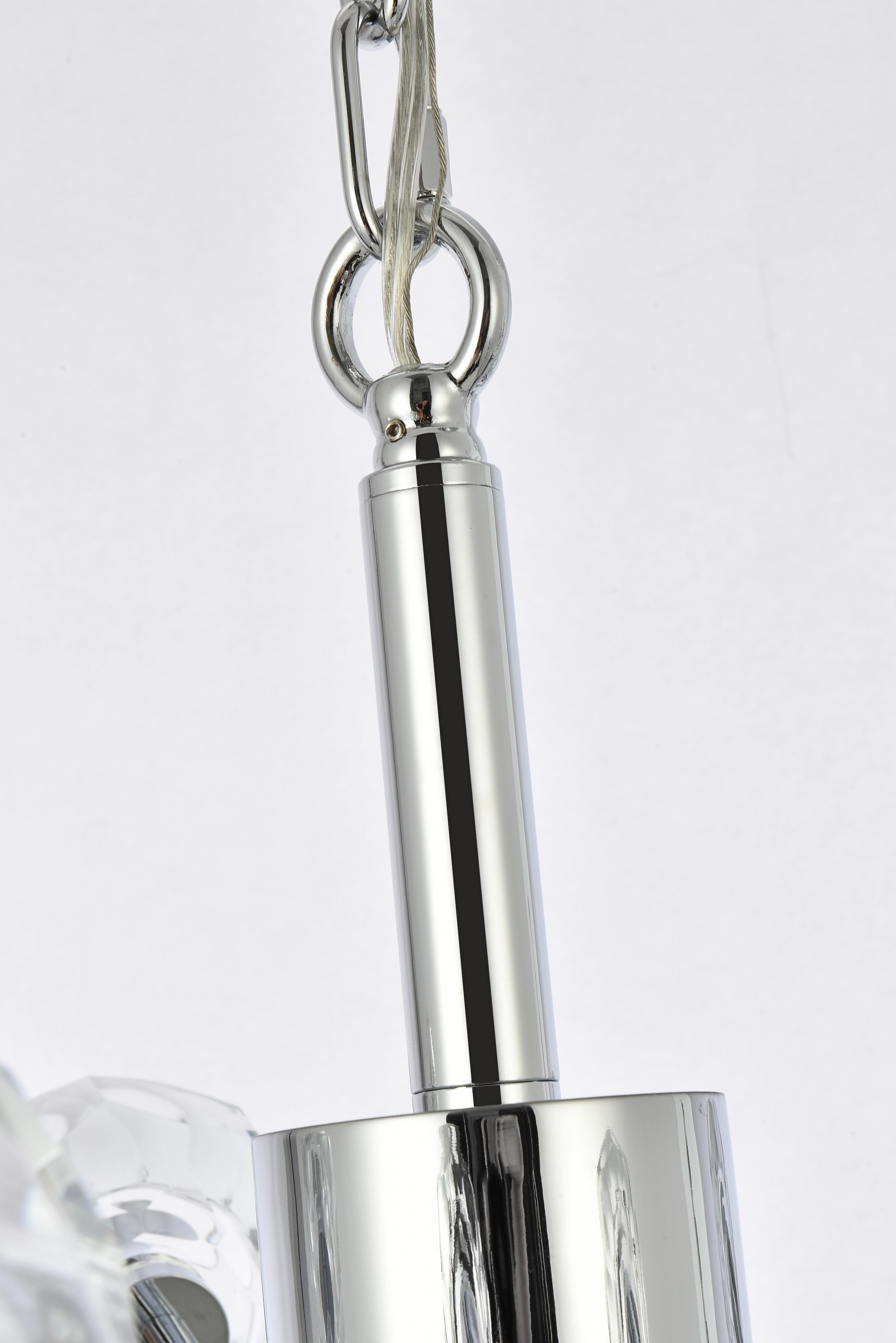 Graham Eight Light Pendant in Chrome and Clear - Image 5