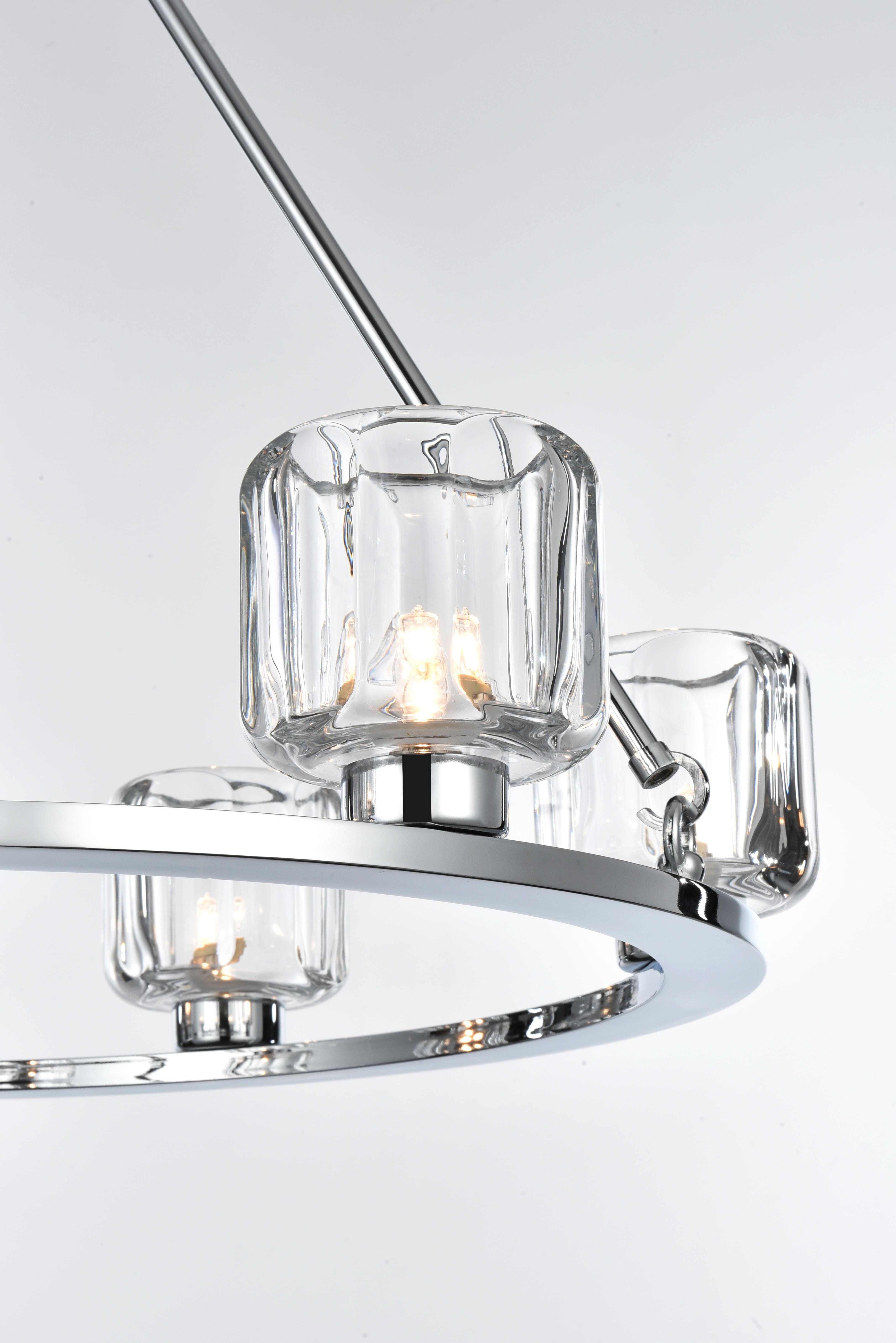 Cadence 6-Light Chandelier in Chrome and Clear Glass - Image 4
