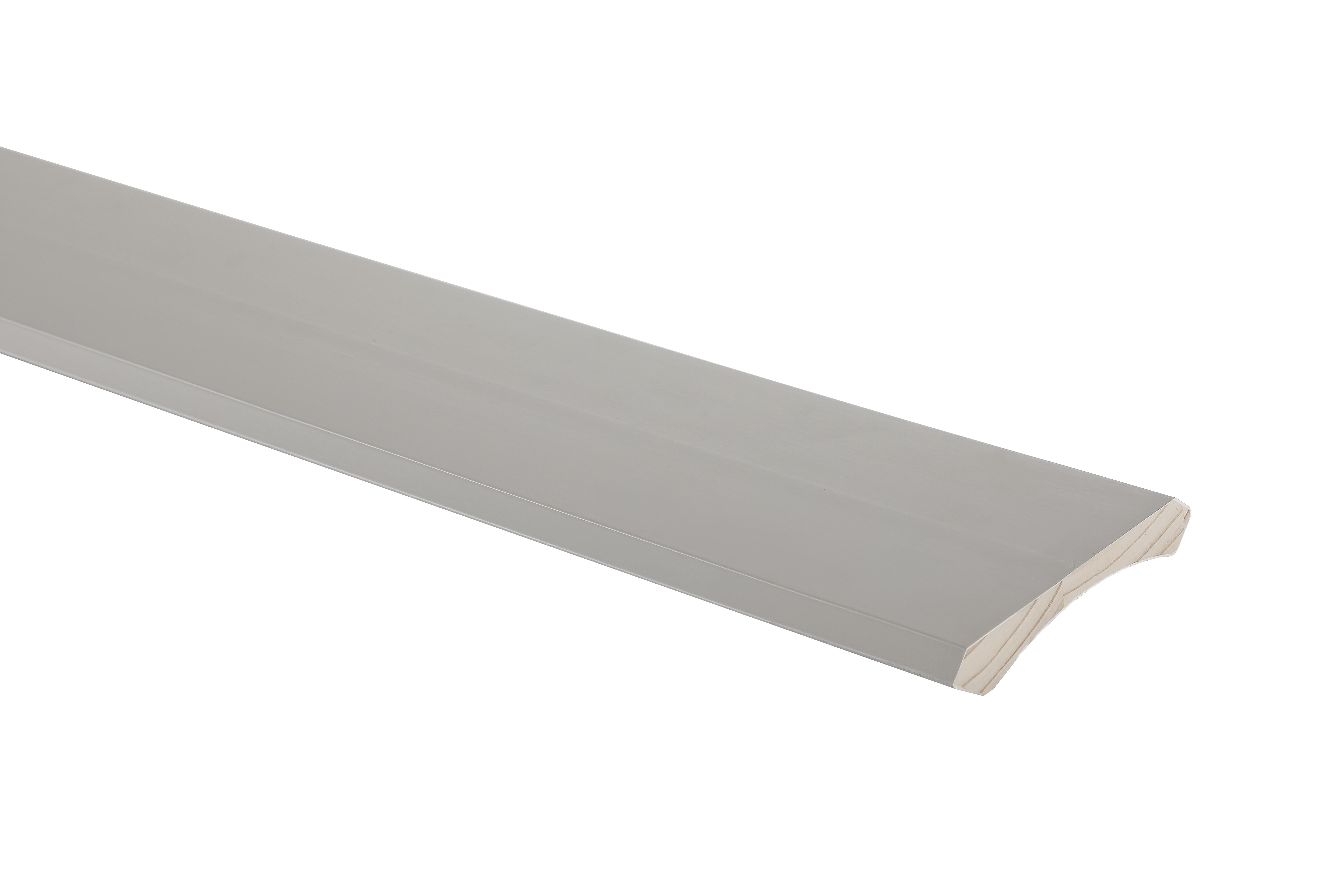 Specification Sheet
Dimensions
Length: 96"
Width: 5"
Height: 0.75"
Specifications
Assembly Required: Yes
Distressed Finish: No
Finish (Color): Grey
Rubberwood
Product Shape: Rectangle
Product Type: Kitchen Cove Moulding
Product Warranty: 1 year limited
Weight: 5.733
Wire Included: No
Shipment type: Small Parcel - alternate view