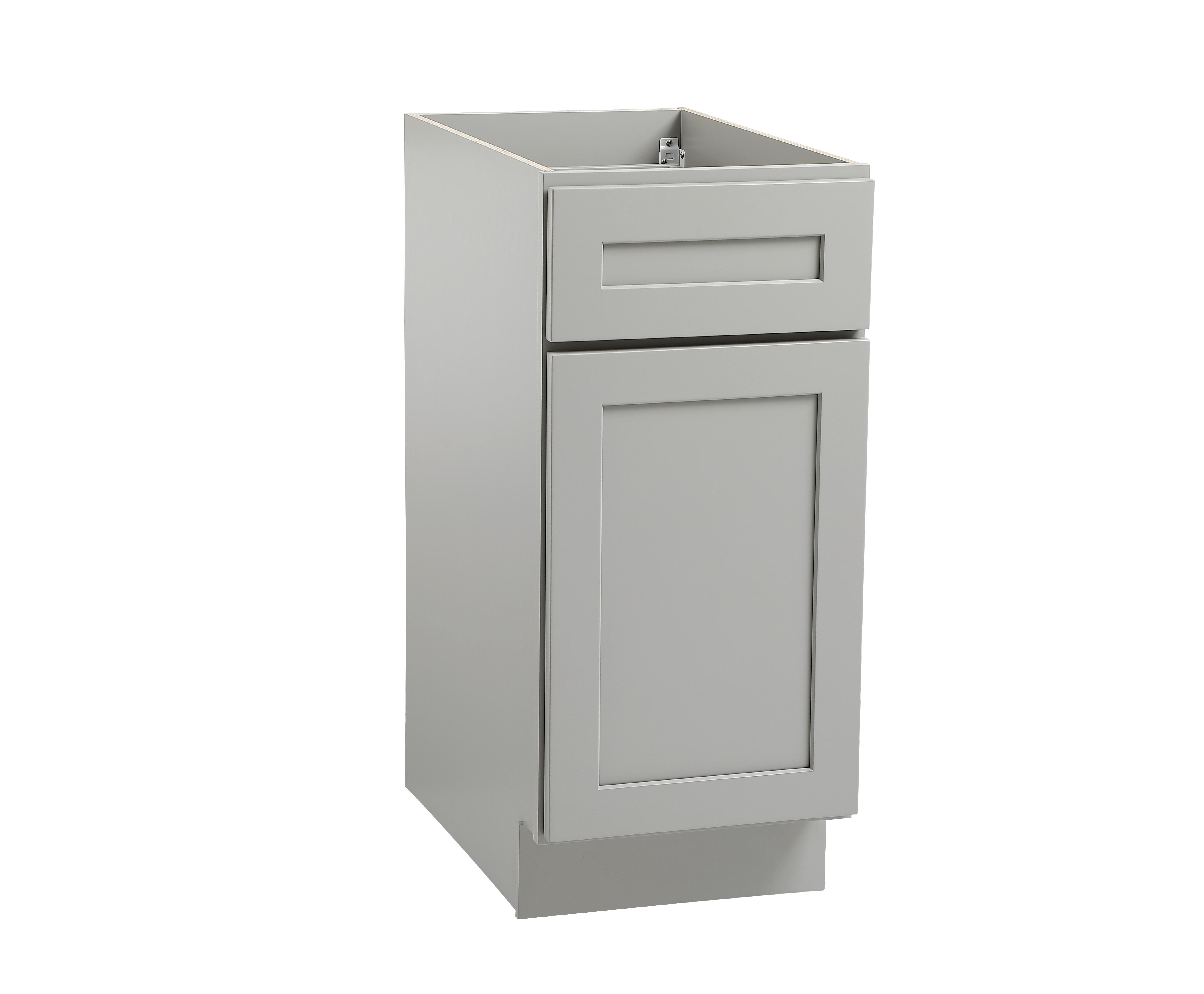 Installation Manual
Specification Sheet
Dimensions
Length: 15"
Width: 24"
Height: 34.5"
Specifications
Assembly Required: Yes
Distressed Finish: No
Finish (Color): Grey
Rubberwood and Plywood
Product Shape: Rectangle
Product Type: Kitchen Base Cabinet
Product Warranty: 1 year limited
Weight: 46.3
Wire Included: No
Wood Type: Rubberwood
Shipment type: Small Parcel
Drawers
Drawers Included: Yes
Number of Drawers: 1
Shelves
Number of Shelves: 1 - alternate view