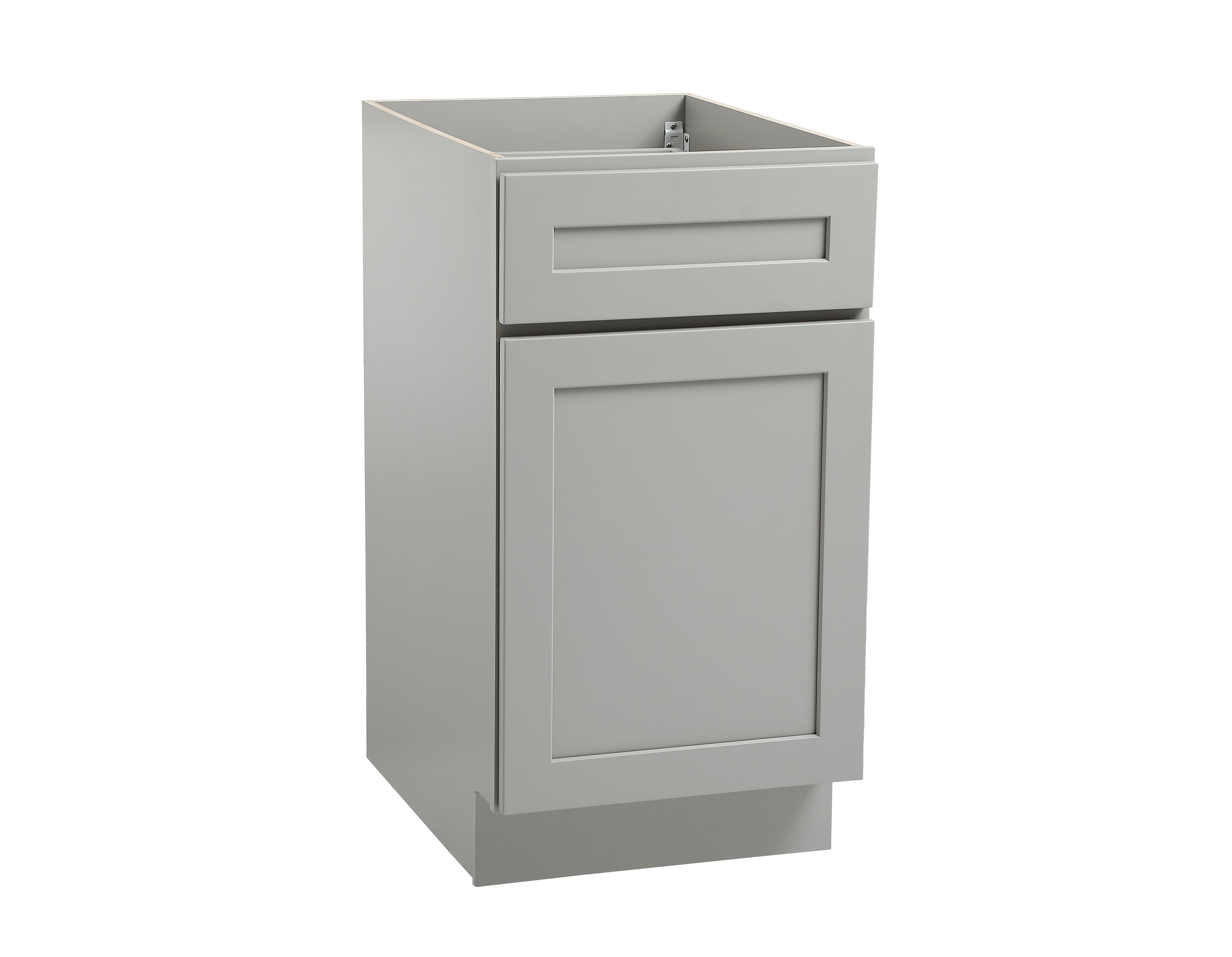 Installation Manual
Specification Sheet
Dimensions
Length: 18"
Width: 24"
Height: 34.5"
Specifications
Assembly Required: Yes
Distressed Finish: No
Finish (Color): Grey
Rubberwood and Plywood
Product Shape: Rectangle
Product Type: Kitchen Base Cabinet
Product Warranty: 1 year limited
Weight: 50.1
Wire Included: No
Wood Type: Rubberwood
Shipment type: Small Parcel
Drawers
Drawers Included: Yes
Number of Drawers: 1
Shelves
Number of Shelves: 1 - alternate view