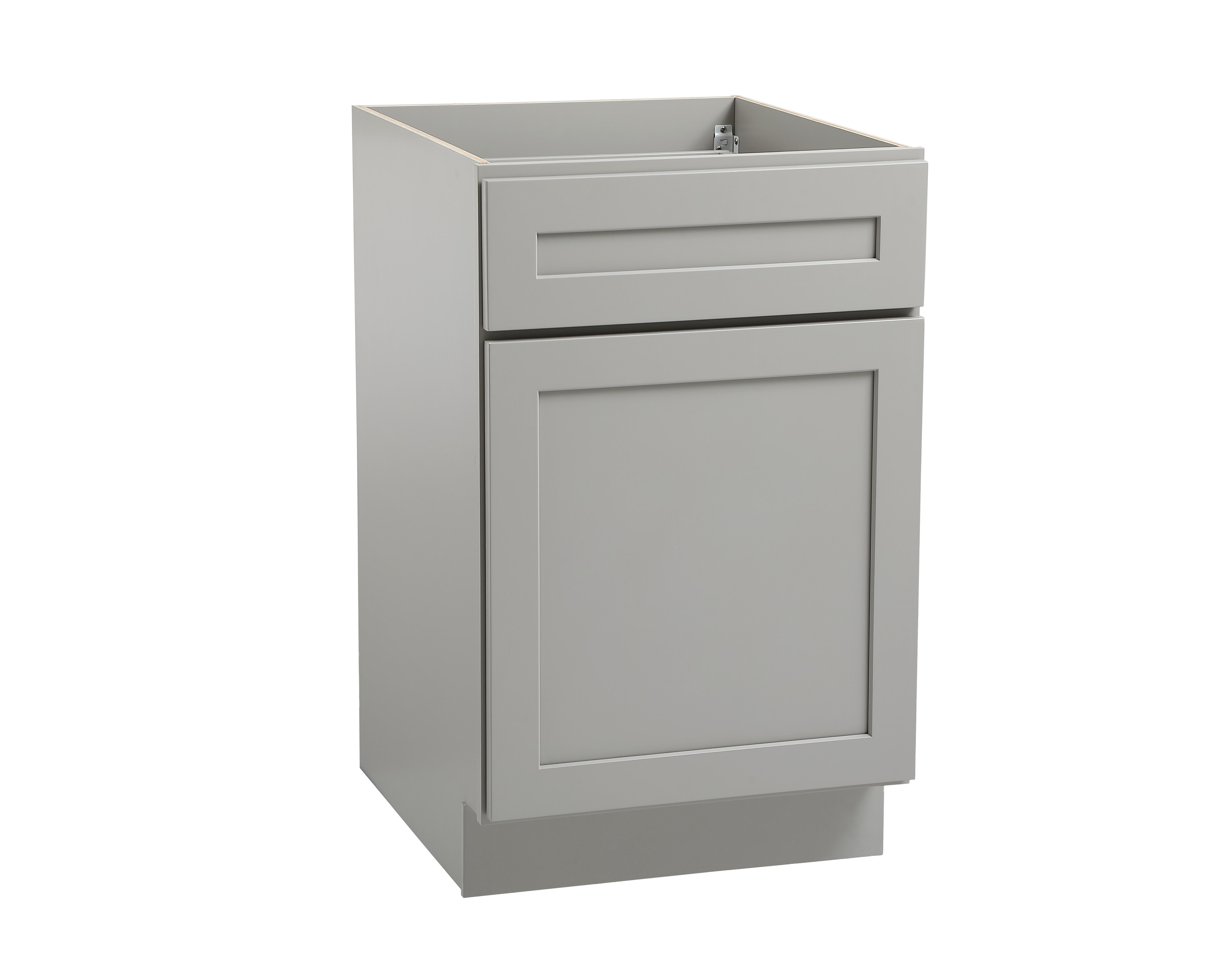 Installation Manual
Specification Sheet
Dimensions
Length: 21"
Width: 24"
Height: 34.5"
Specifications
Assembly Required: Yes
Distressed Finish: No
Finish (Color): Grey
Rubberwood and Plywood
Product Shape: Rectangle
Product Type: Kitchen Base Cabinet
Product Warranty: 1 year limited
Weight: 54.1
Wire Included: No
Wood Type: Rubberwood
Shipment type: Small Parcel
Drawers
Drawers Included: Yes
Number of Drawers: 1
Shelves
Number of Shelves: 1 - alternate view