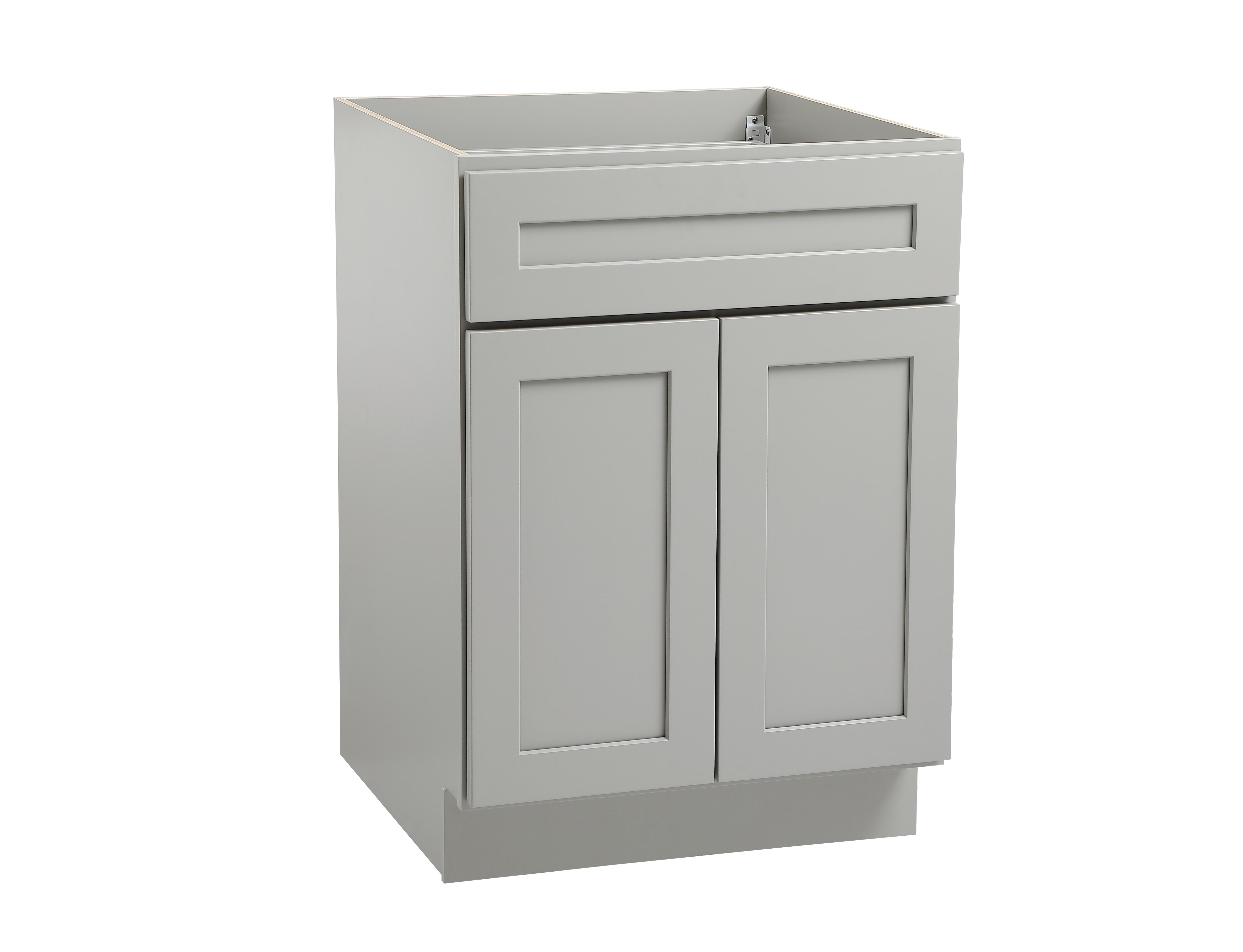 Installation Manual
Specification Sheet
Dimensions
Length: 24"
Width: 24"
Height: 34.5"
Specifications
Assembly Required: Yes
Distressed Finish: No
Finish (Color): Grey
Rubberwood and Plywood
Product Shape: Rectangle
Product Type: Kitchen Base Cabinet
Product Warranty: 1 year limited
Weight: 58.5
Wire Included: No
Wood Type: Rubberwood
Shipment type: Small Parcel
Drawers
Drawers Included: Yes
Number of Drawers: 1
Shelves
Number of Shelves: 1 - alternate view