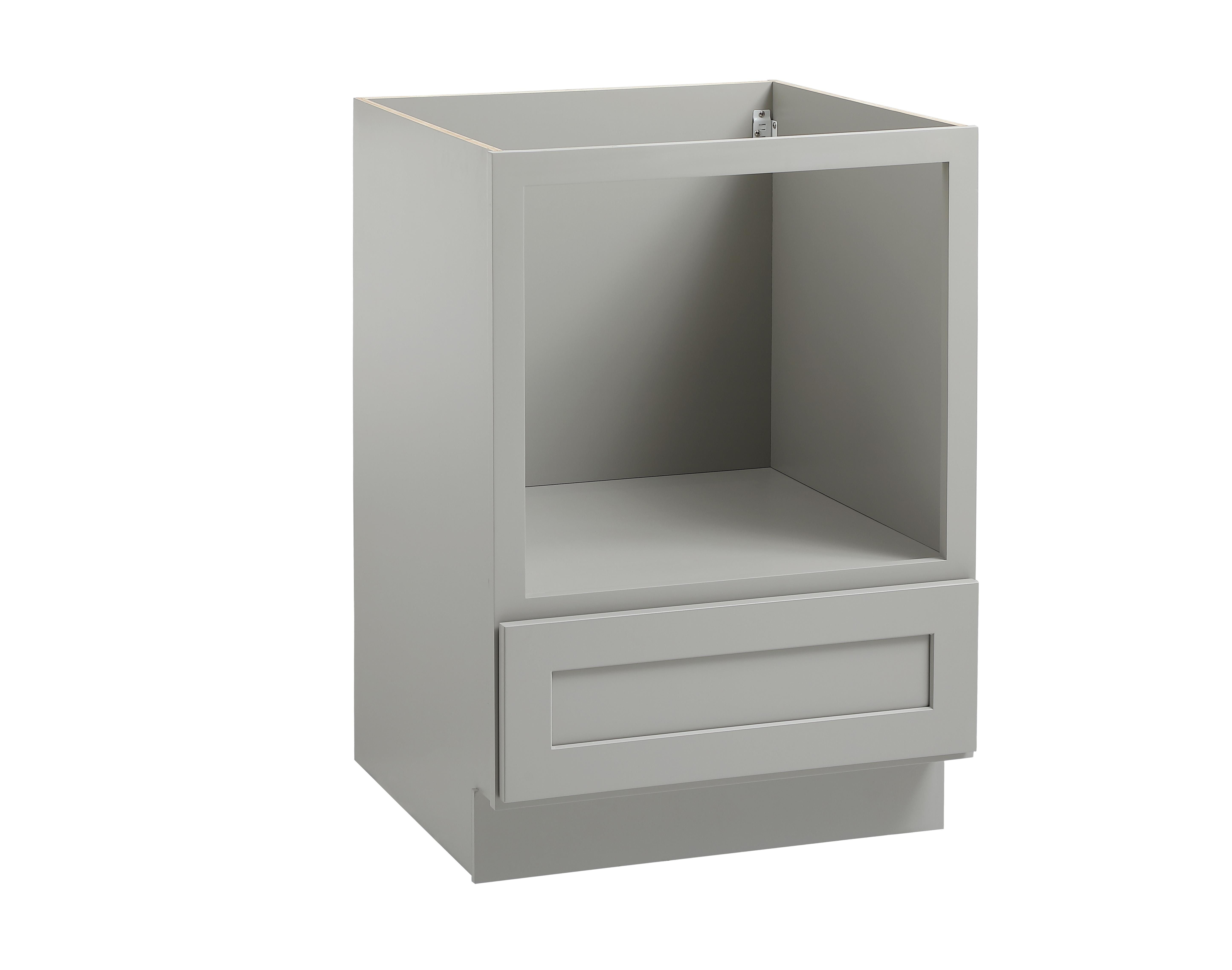 Installation Manual
Specification Sheet
Dimensions
Length: 24"
Width: 24"
Height: 34.5"
Specifications
Assembly Required: Yes
Distressed Finish: No
Finish (Color): Grey
Rubberwood and Plywood
Product Shape: Rectangle
Product Type: Kitchen Microwave Base Cabinet
Product Warranty: 1 year limited
Weight: 55.5
Wire Included: No
Wood Type: Rubberwood
Shipment type: Small Parcel
Drawers
Drawers Included: Yes
Number of Drawers: 1
Shelves
Number of Shelves: 1 - alternate view