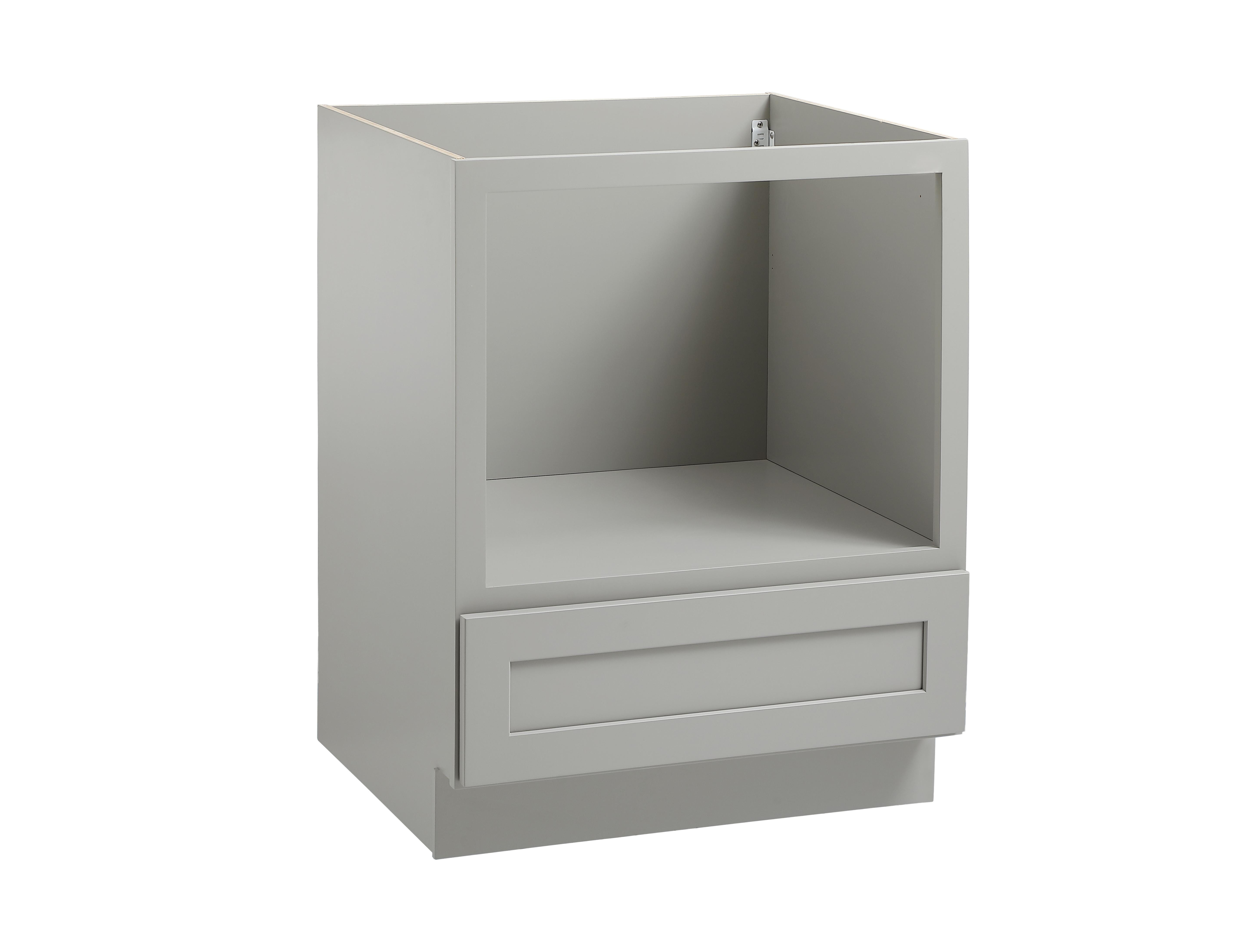 Installation Manual
Specification Sheet
Dimensions
Length: 27"
Width: 24"
Height: 34.5"
Specifications
Assembly Required: Yes
Distressed Finish: No
Finish (Color): Grey
Rubberwood and Plywood
Product Shape: Rectangle
Product Type: Kitchen Microwave Base Cabinet
Product Warranty: 1 year limited
Weight: 59.8
Wire Included: No
Wood Type: Rubberwood
Shipment type: Small Parcel
Drawers
Drawers Included: Yes
Number of Drawers: 1
Shelves
Number of Shelves: 1 - alternate view