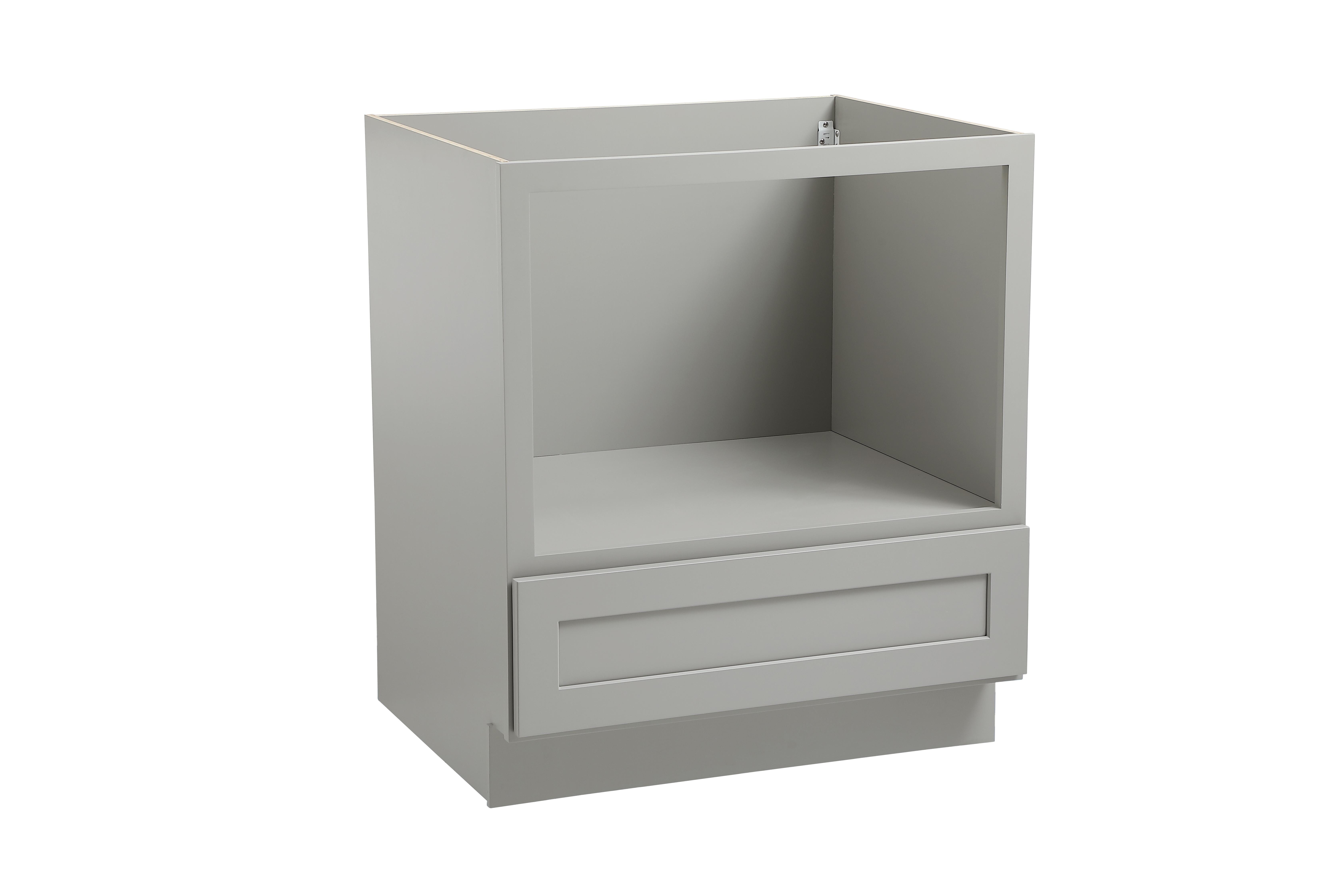 Installation Manual
Specification Sheet
Dimensions
Length: 30"
Width: 24"
Height: 34.5"
Specifications
Assembly Required: Yes
Distressed Finish: No
Finish (Color): Grey
Rubberwood and Plywood
Product Shape: Rectangle
Product Type: Kitchen Microwave Base Cabinet
Product Warranty: 1 year limited
Weight: 62.2
Wire Included: No
Wood Type: Rubberwood
Shipment type: Small Parcel
Drawers
Drawers Included: Yes
Number of Drawers: 1
Shelves
Number of Shelves: 1 - alternate view