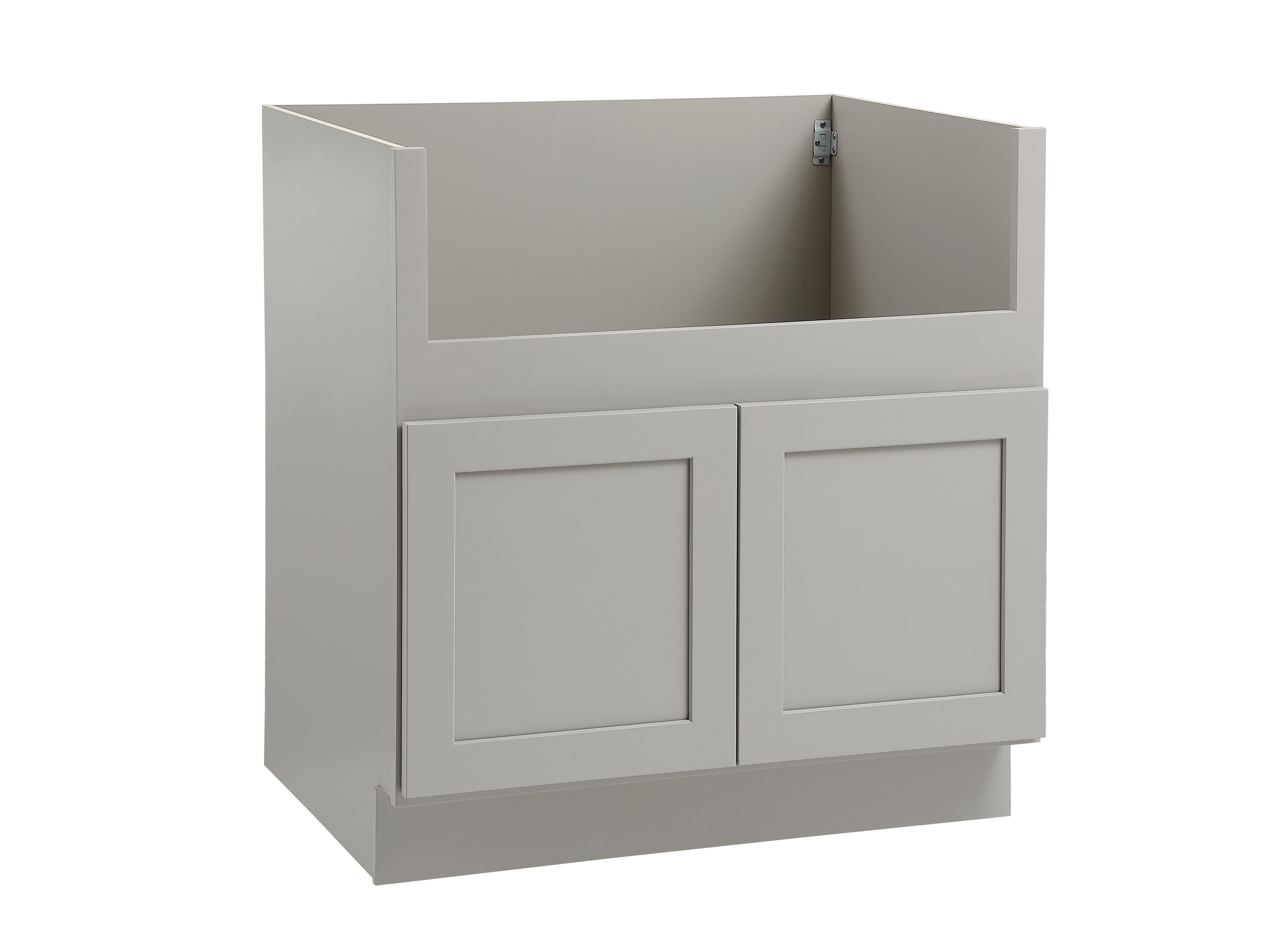 Installation Manual
Specification Sheet
Dimensions
Length: 33"
Width: 24"
Height: 34.5"
Specifications
Assembly Required: Yes
Distressed Finish: No
Finish (Color): Grey
Rubberwood and Plywood
Product Shape: Rectangle
Product Type: Kitchen Farm Sink Base Cabinet
Product Warranty: 1 year limited
Weight: 44.32
Wire Included: No
Wood Type: Rubberwood
Shipment type: Small Parcel
Drawers
Drawers Included: No - alternate view