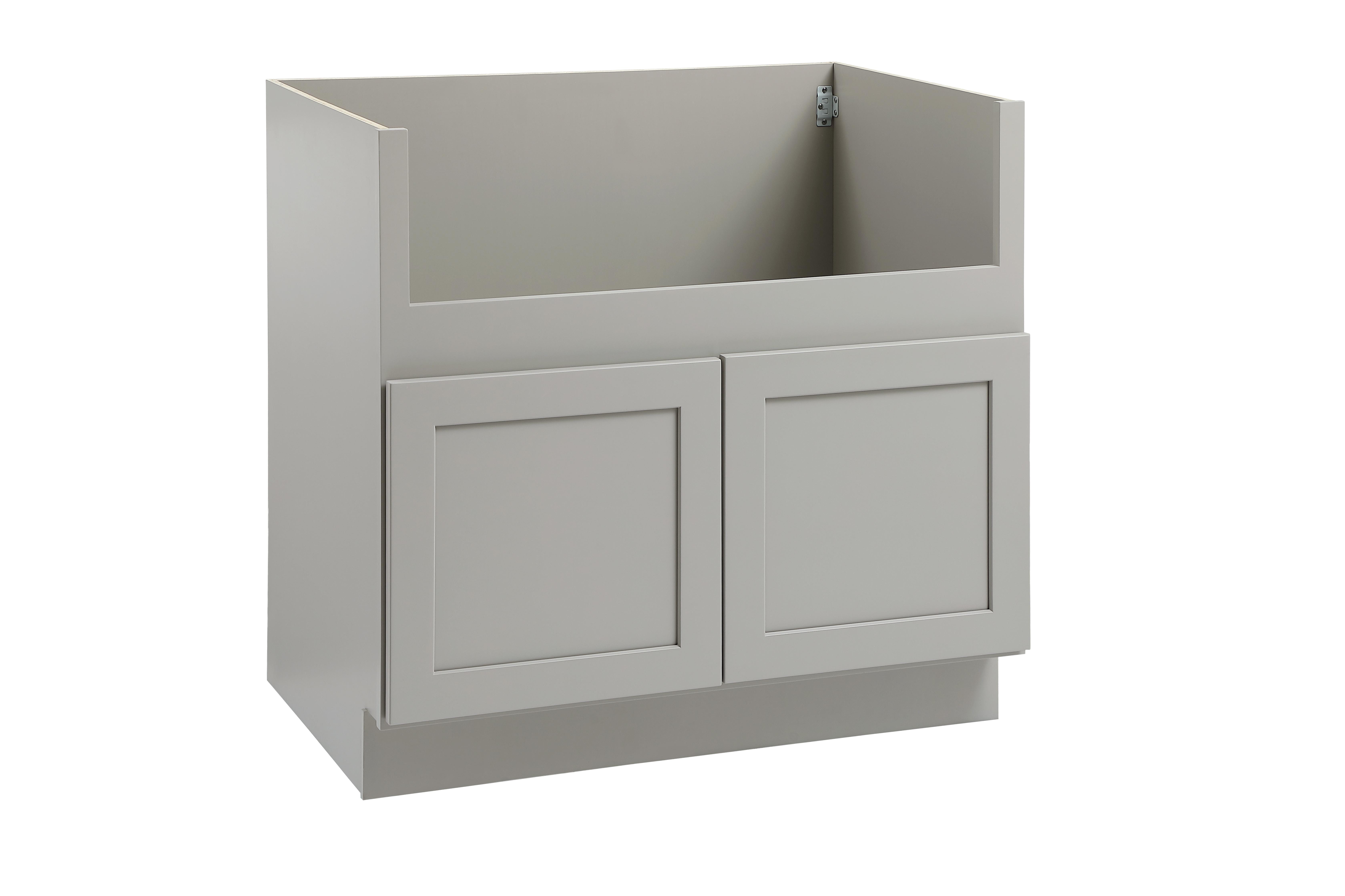 Installation Manual
Specification Sheet
Dimensions
Length: 36"
Width: 24"
Height: 34.5"
Specifications
Assembly Required: Yes
Distressed Finish: No
Finish (Color): Grey
Rubberwood and Plywood
Product Shape: Rectangle
Product Type: Kitchen Farm Sink Base Cabinet
Product Warranty: 1 year limited
Weight: 46.53
Wire Included: No
Wood Type: Rubberwood
Shipment type: Small Parcel
Drawers
Drawers Included: No - alternate view