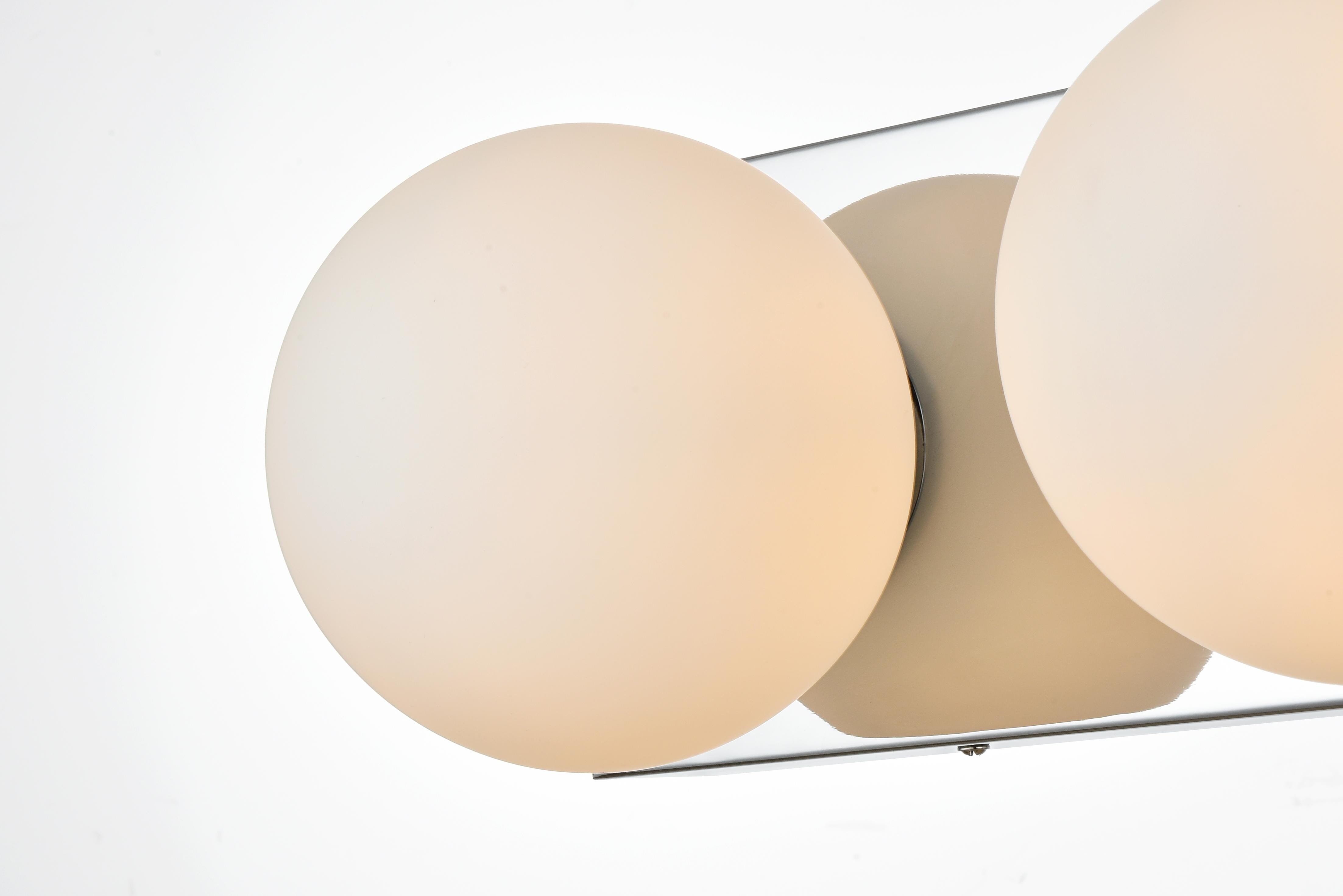 Jaylin 3-Light Bath Sconce in Chrome with Frosted White Glass - Image 4