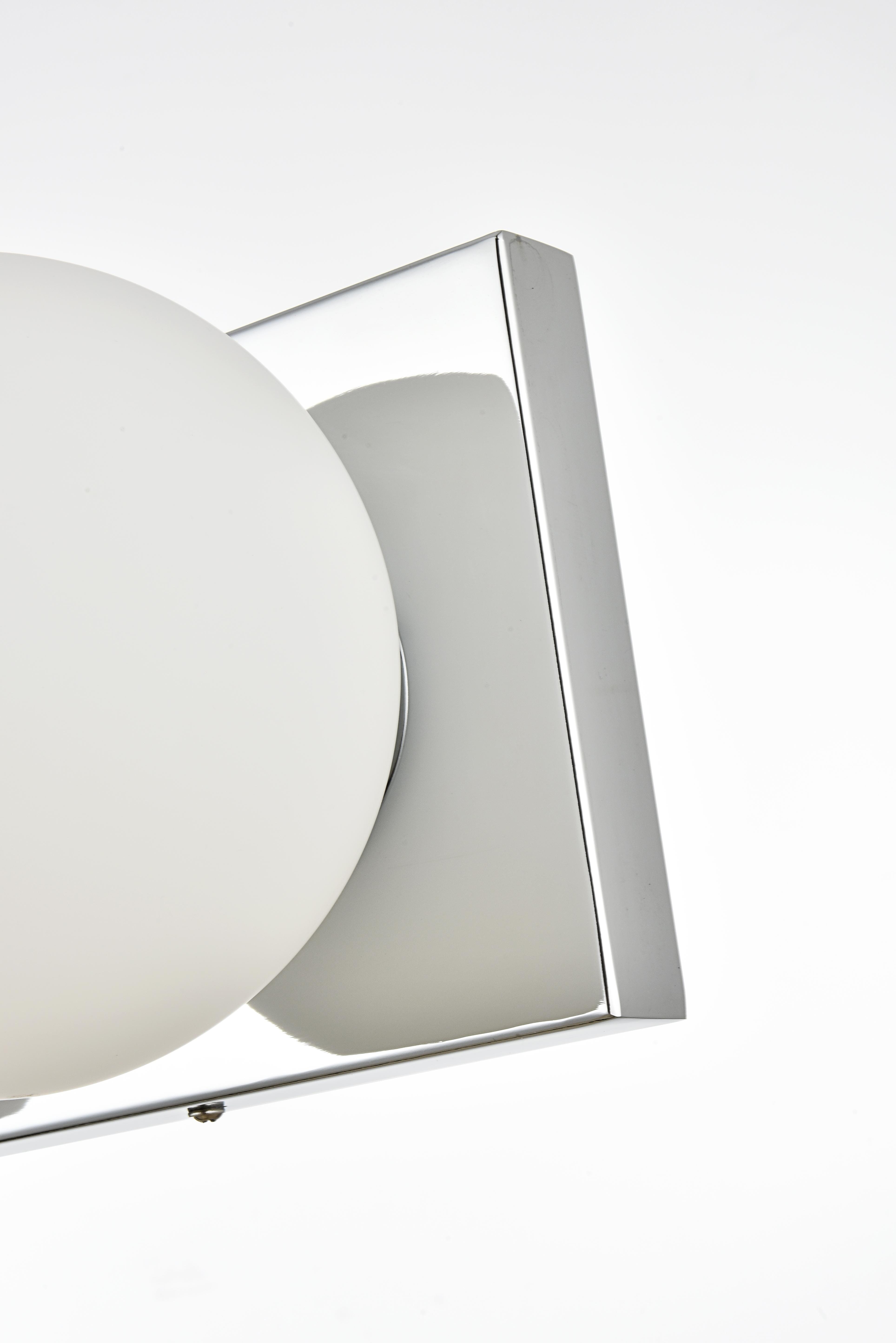 Jaylin 3-Light Bath Sconce in Chrome with Frosted White Glass - Image 5