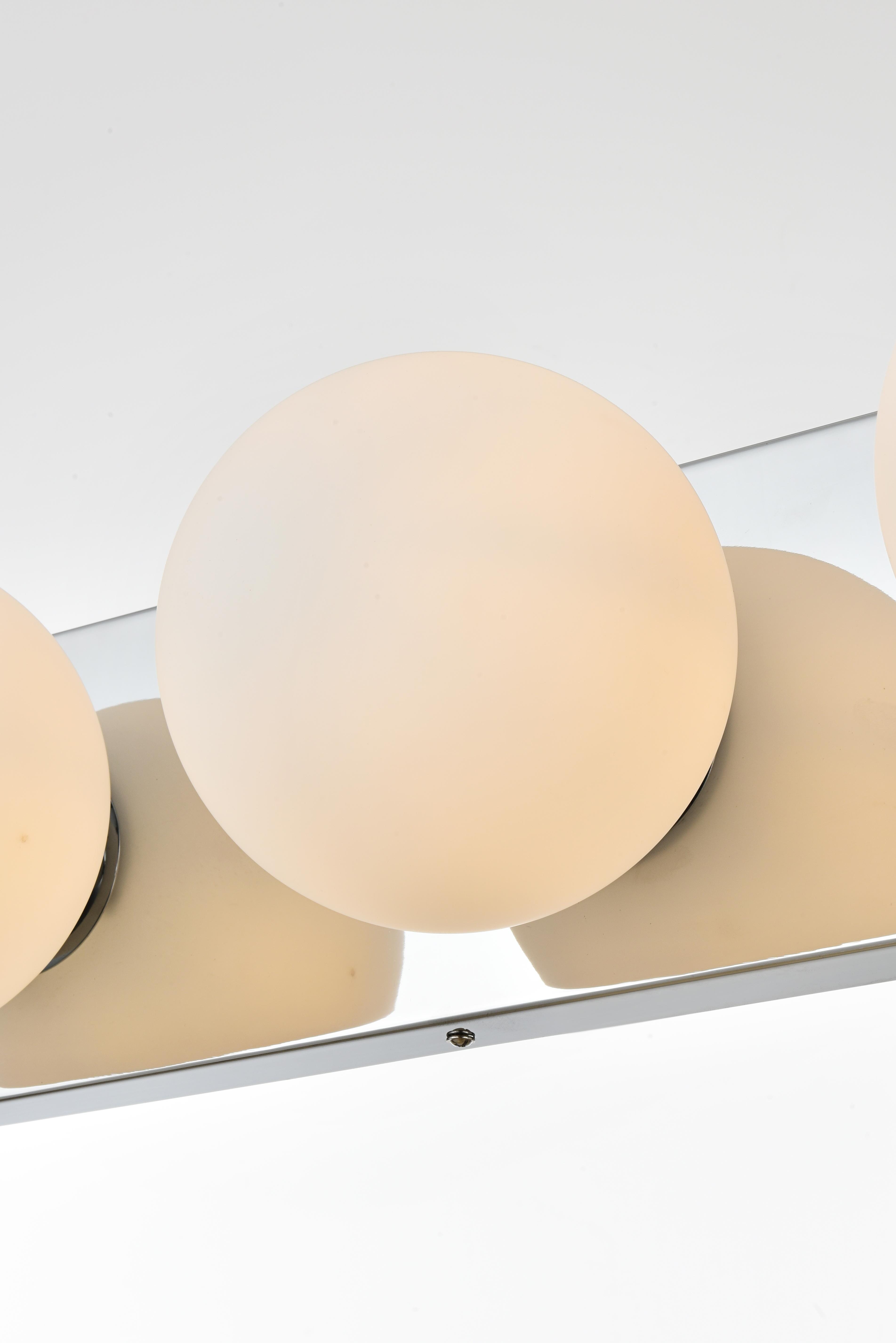 Jaylin 4-Light Bath Sconce in Chrome with Frosted White Glass - Image 4