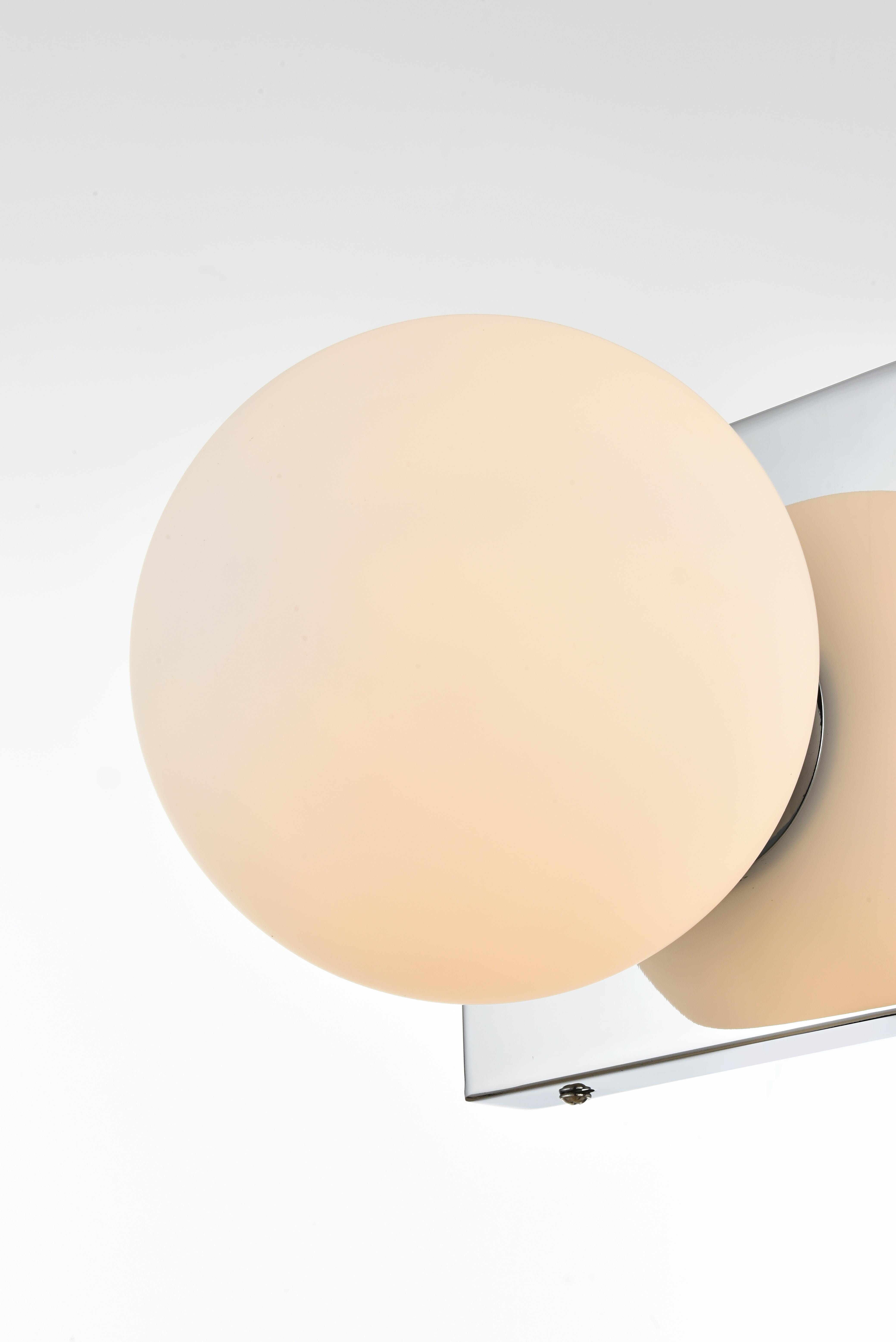 Jaylin One Light Bath Sconce in Chrome with Frosted White Glass - Image 4