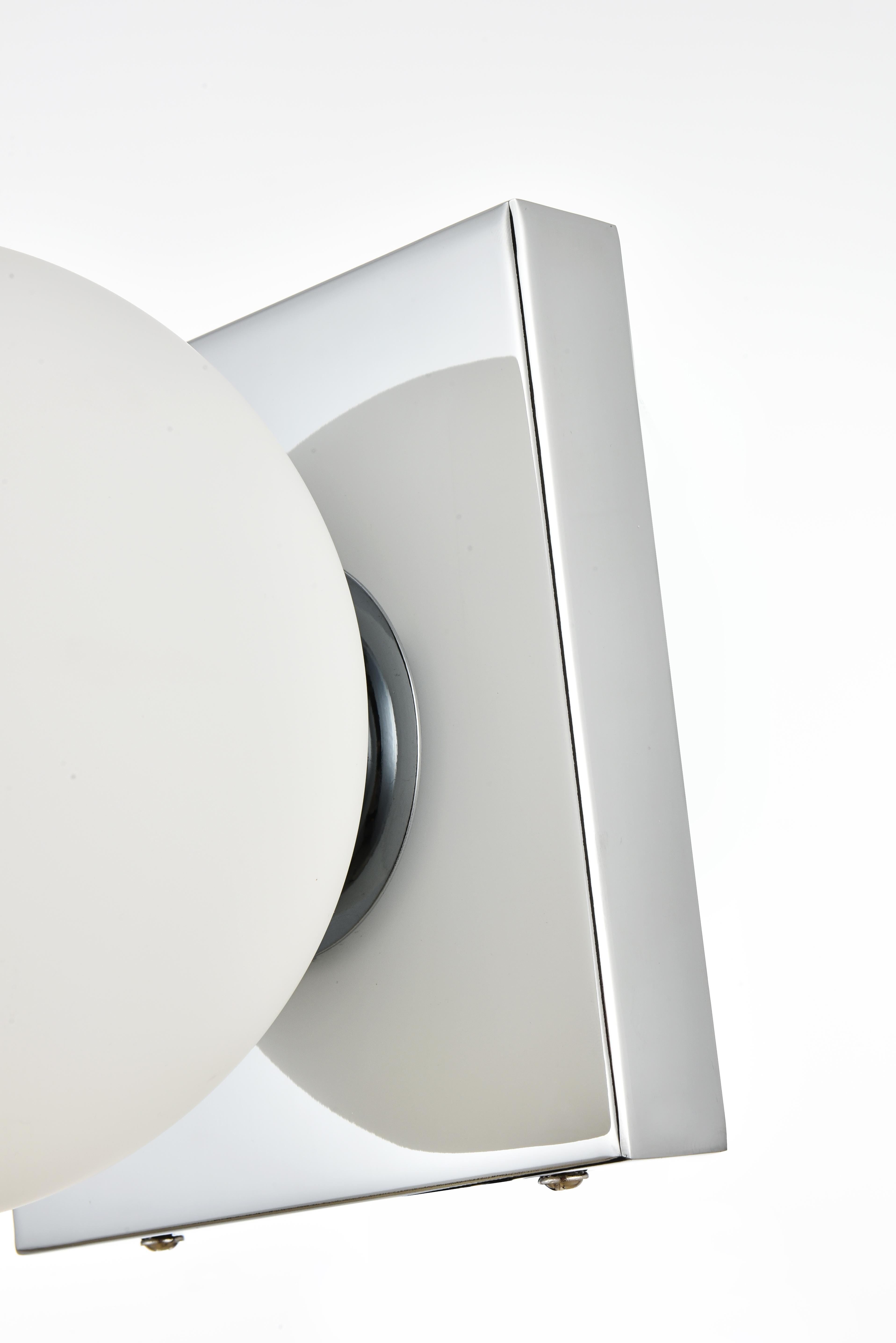 Jaylin One Light Bath Sconce in Chrome with Frosted White Glass - Image 5