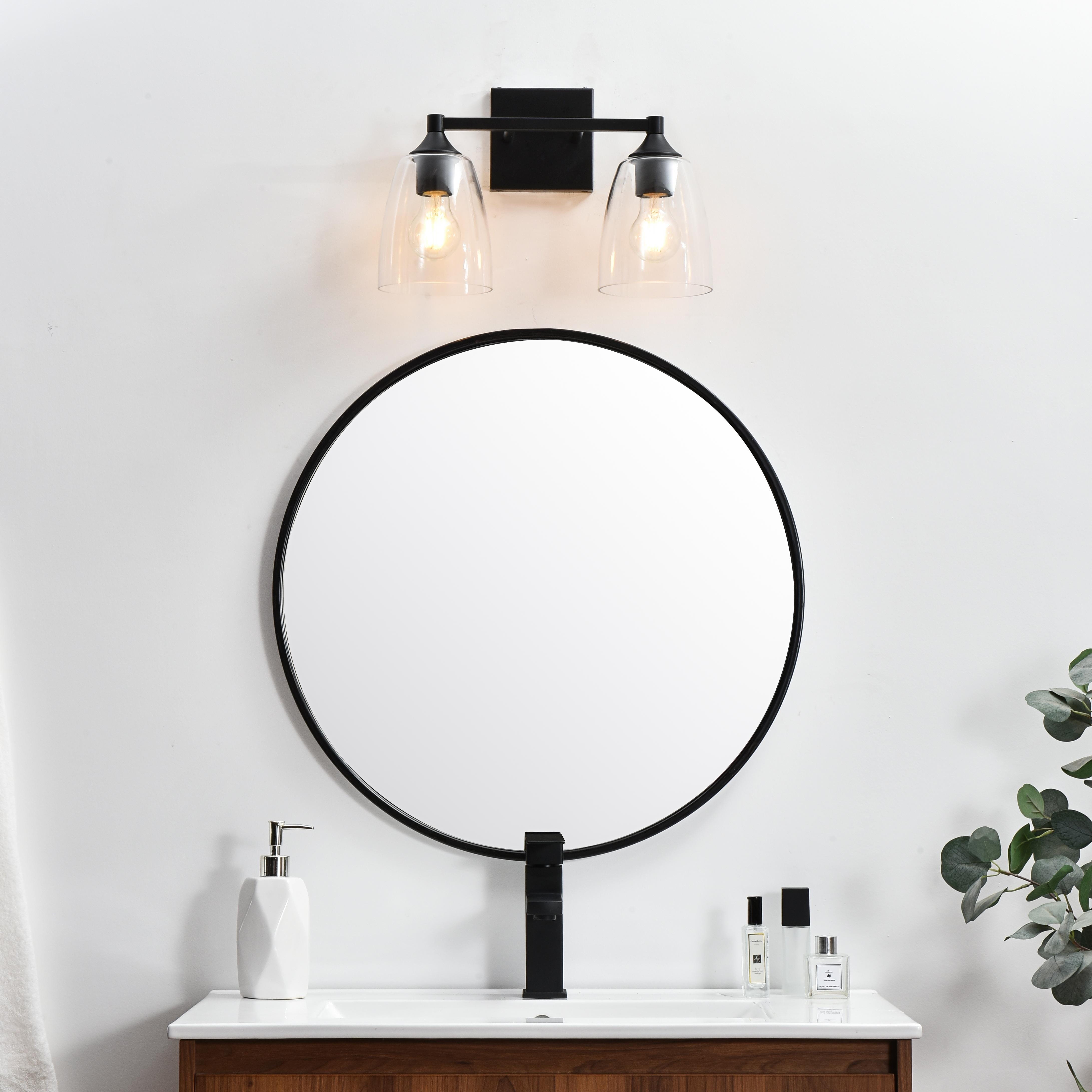 Installation Manual
Specification Sheet
Dimensions
Length: 7.2"
Width: 15"
Height: 10"
Extension: 7"
Wire Length: 8"
Depth: 7"
Specifications
Assembly Required: Yes
Bulb Included: No
#N/A
Dimmable: Yes
Distressed Finish: No
Dry/Wet/Damp: Damp
ETL: yes
Finish (Color): Black and Clear
Fixture Material: Iron and Glass
Hardware Finish: Black
Harware Material: Iron
Max/Nominal Watt: 80W
Number of Lights: 2
Product Type: Vanity Lights
Product Warranty: 1 year limited
Socket Type: E26
Voltage: 110V
Wattage/Bulb: 40W
Weight: 4
Wire Included: Yes
Shipment type: Small Parcel
US Shipping Cost: $13.00 - alternate view