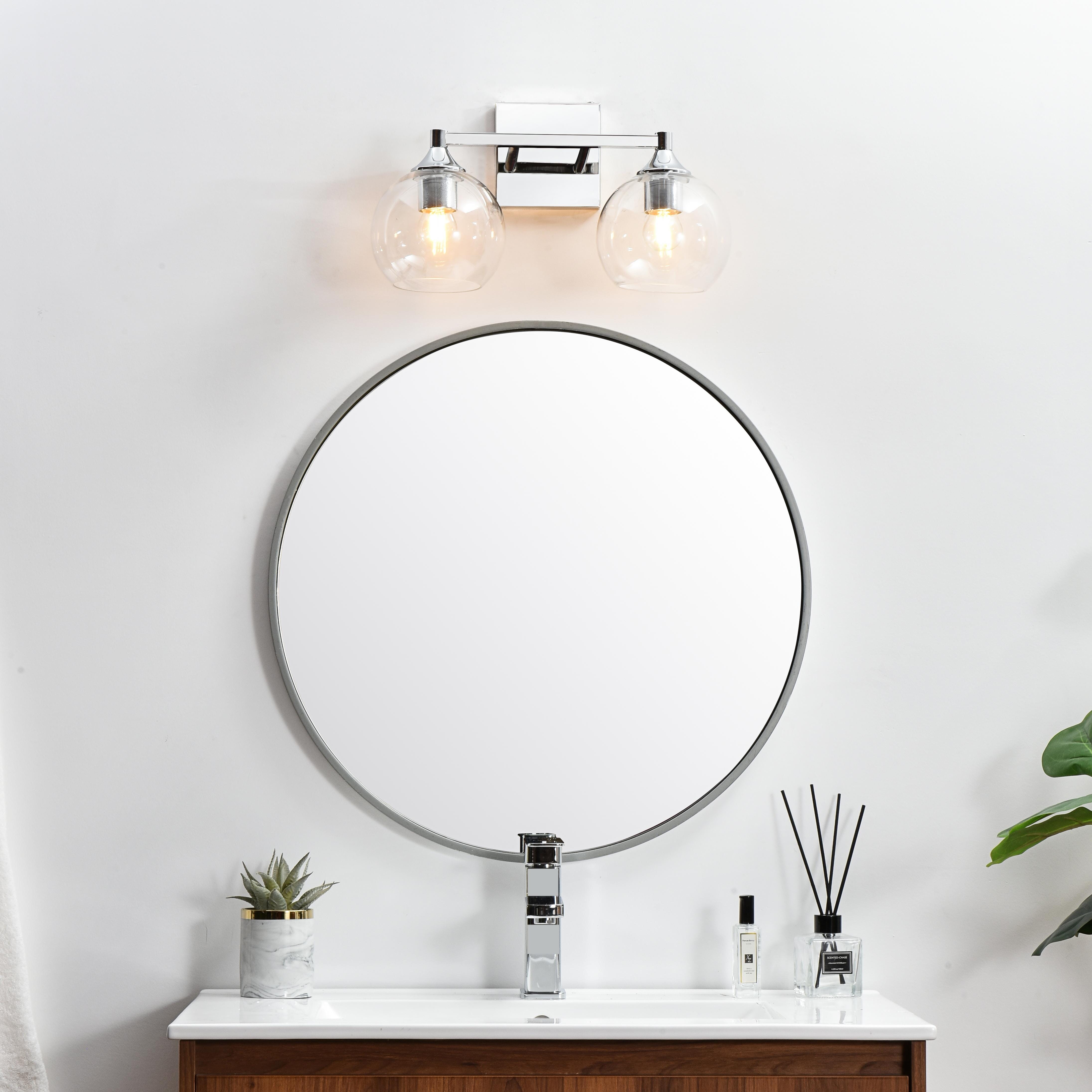 Foster Two Light Bath Sconce in Chrome and Clear - Image 2