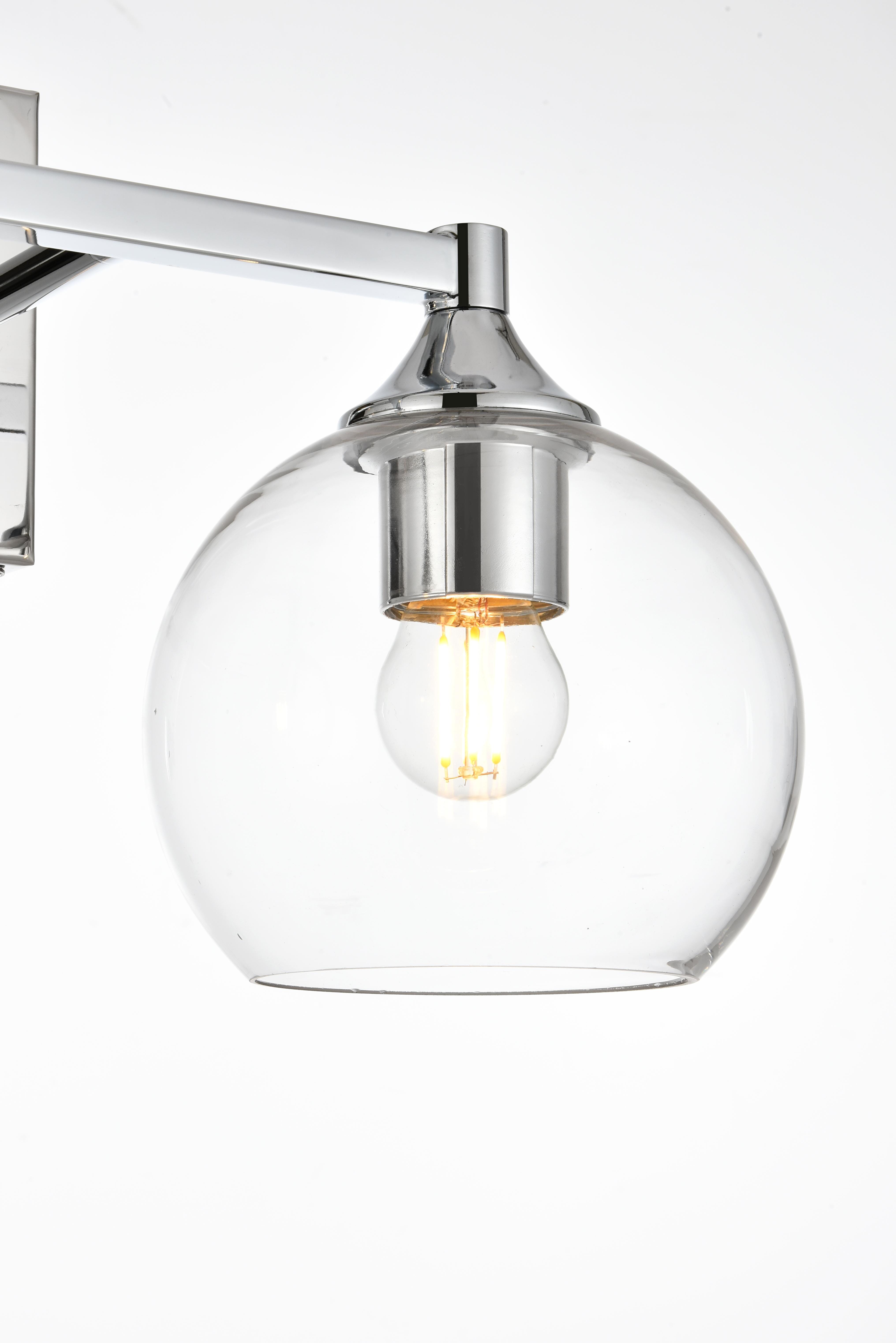 Foster Two Light Bath Sconce in Chrome and Clear - Image 5