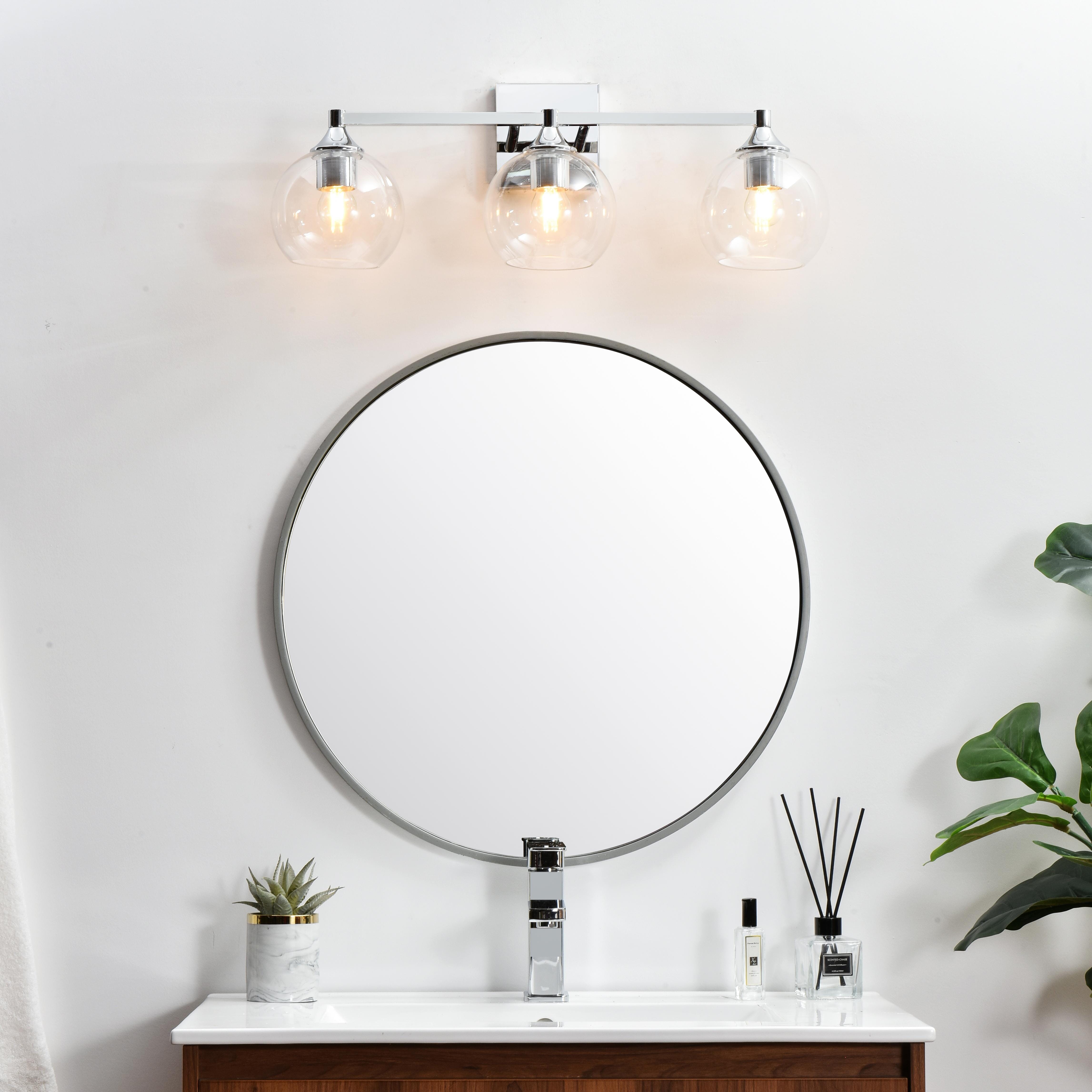 Foster 3-Light Bath Sconce in Chrome with Clear Glass - Image 2