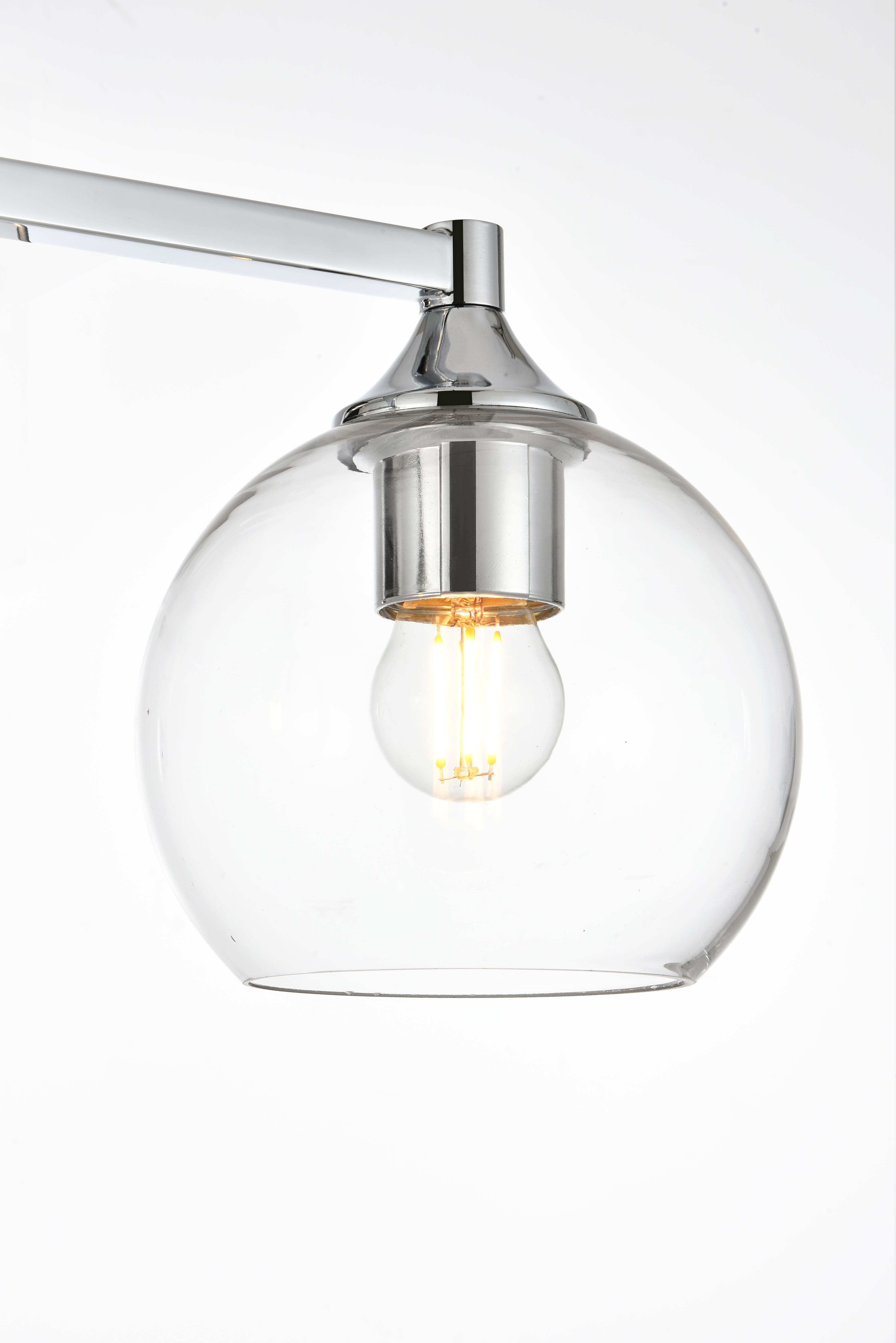 Foster 3-Light Bath Sconce in Chrome with Clear Glass - Image 5