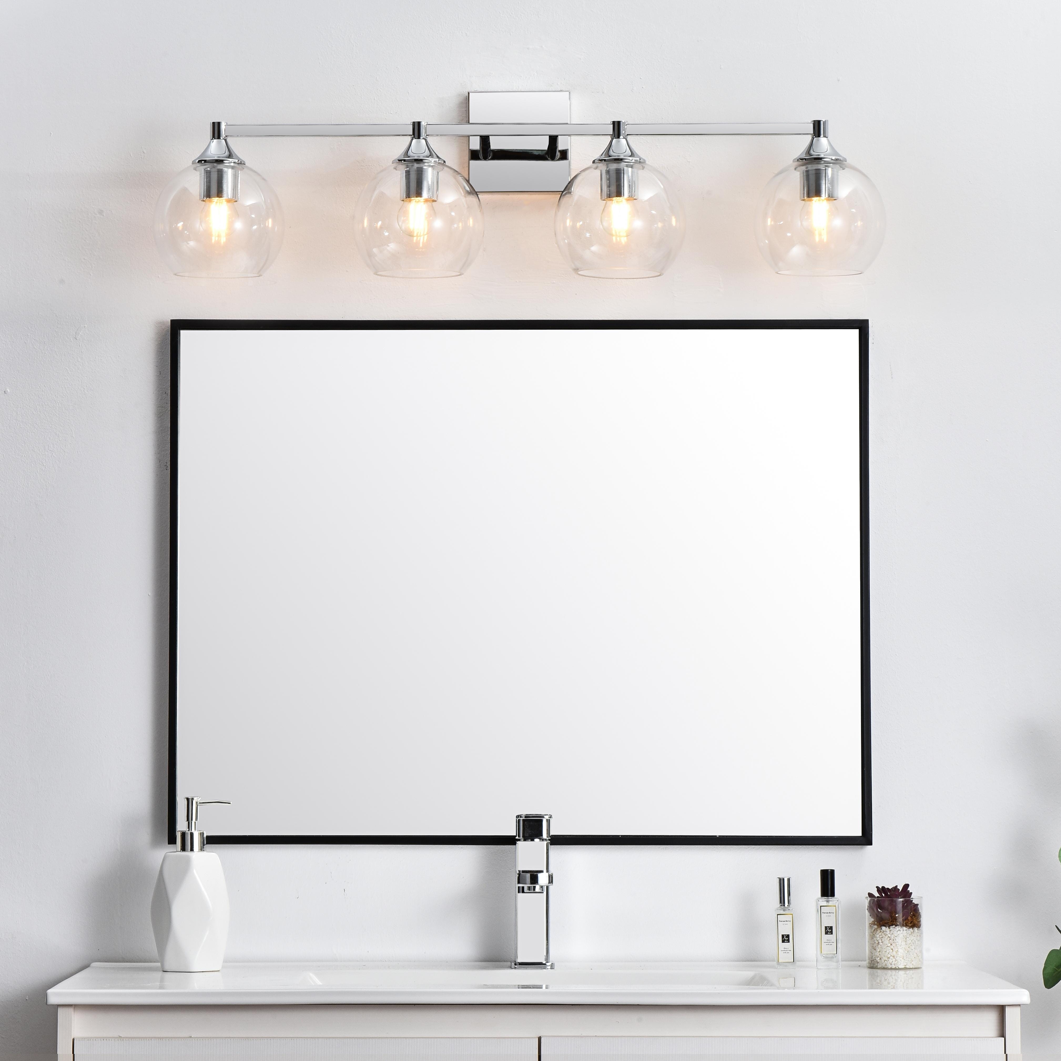 Foster 4-Light Bath Sconce in Chrome with Clear Glass - Image 2