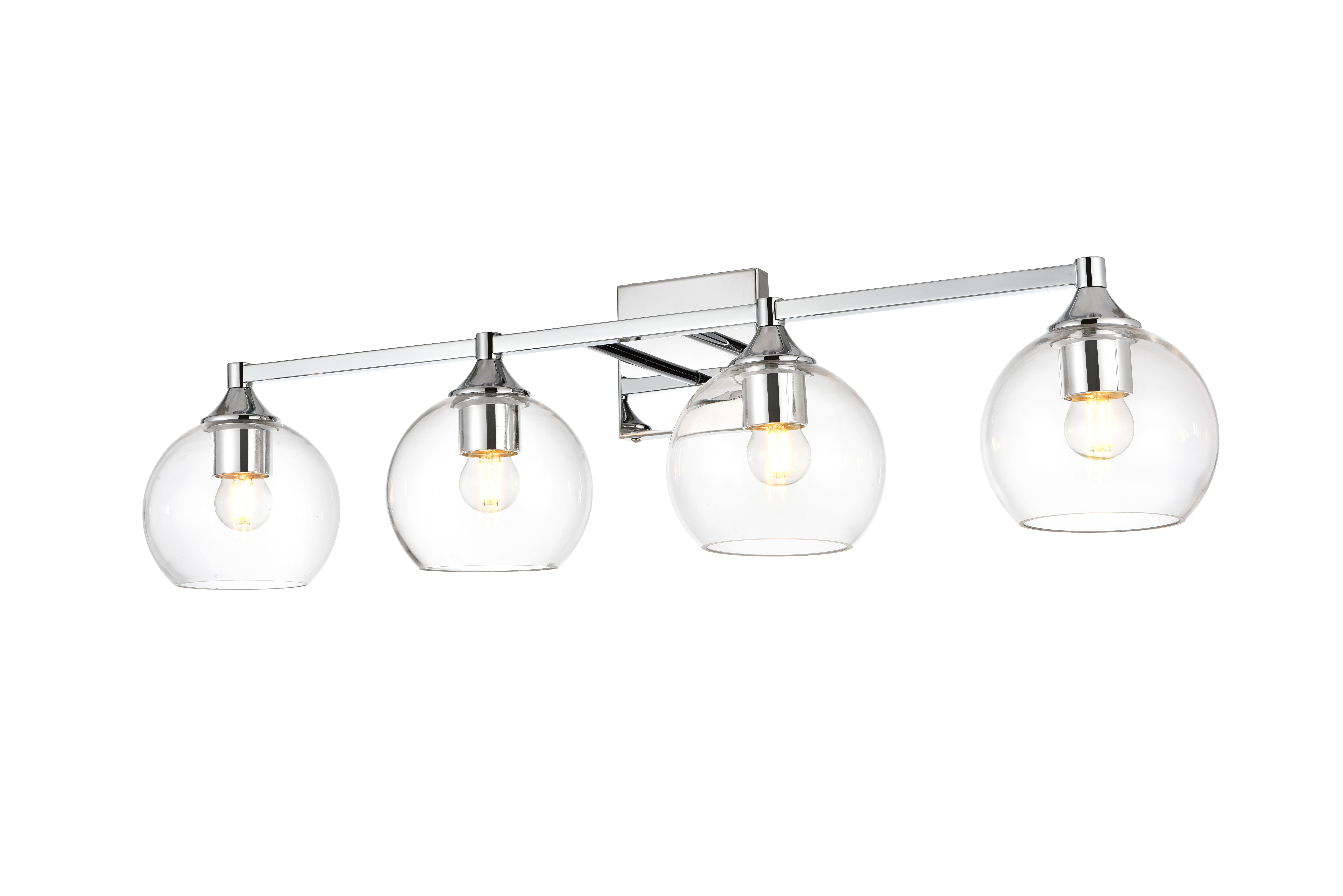 Foster 4-Light Bath Sconce in Chrome with Clear Glass - Image 3