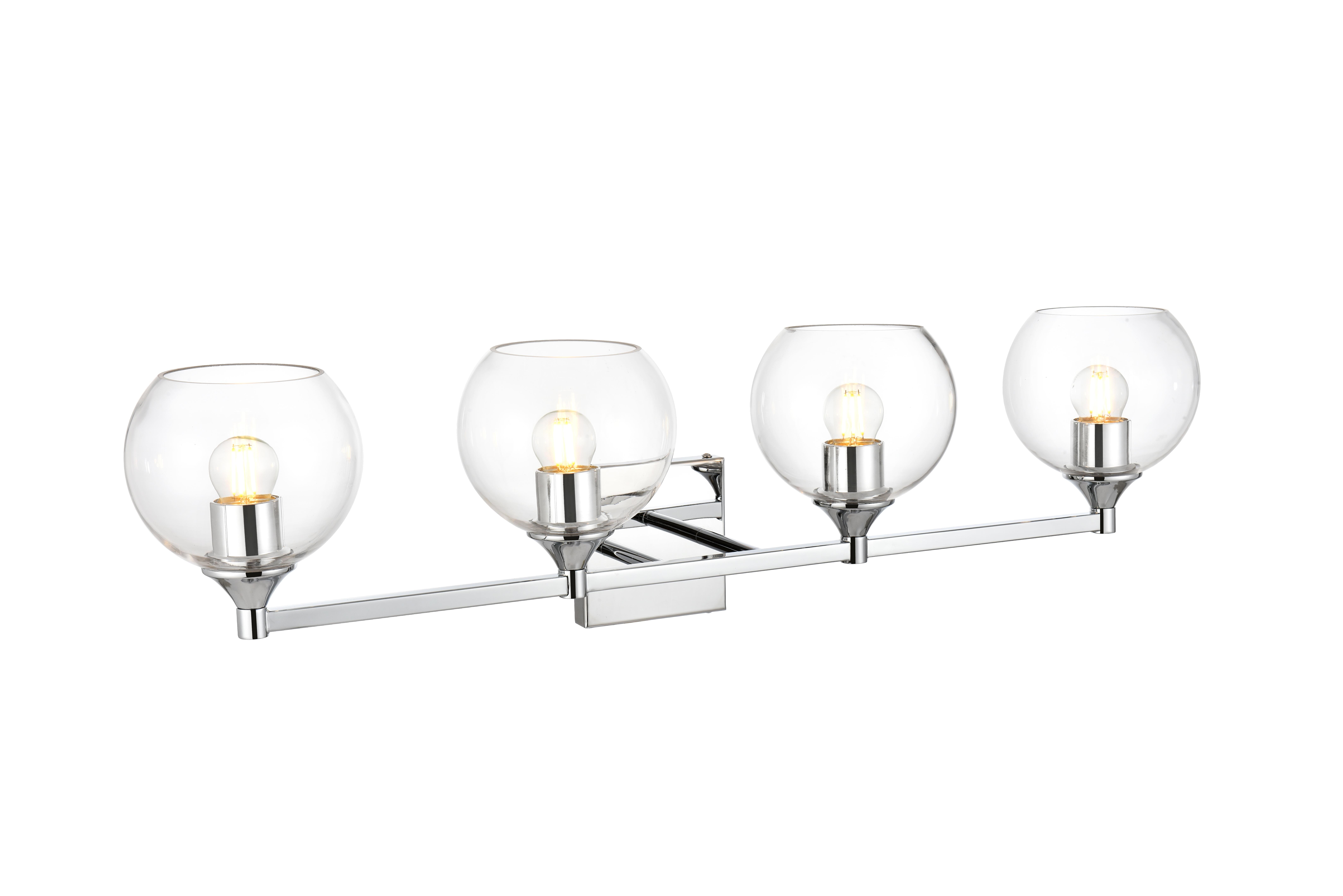 Foster 4-Light Bath Sconce in Chrome with Clear Glass - Image 4