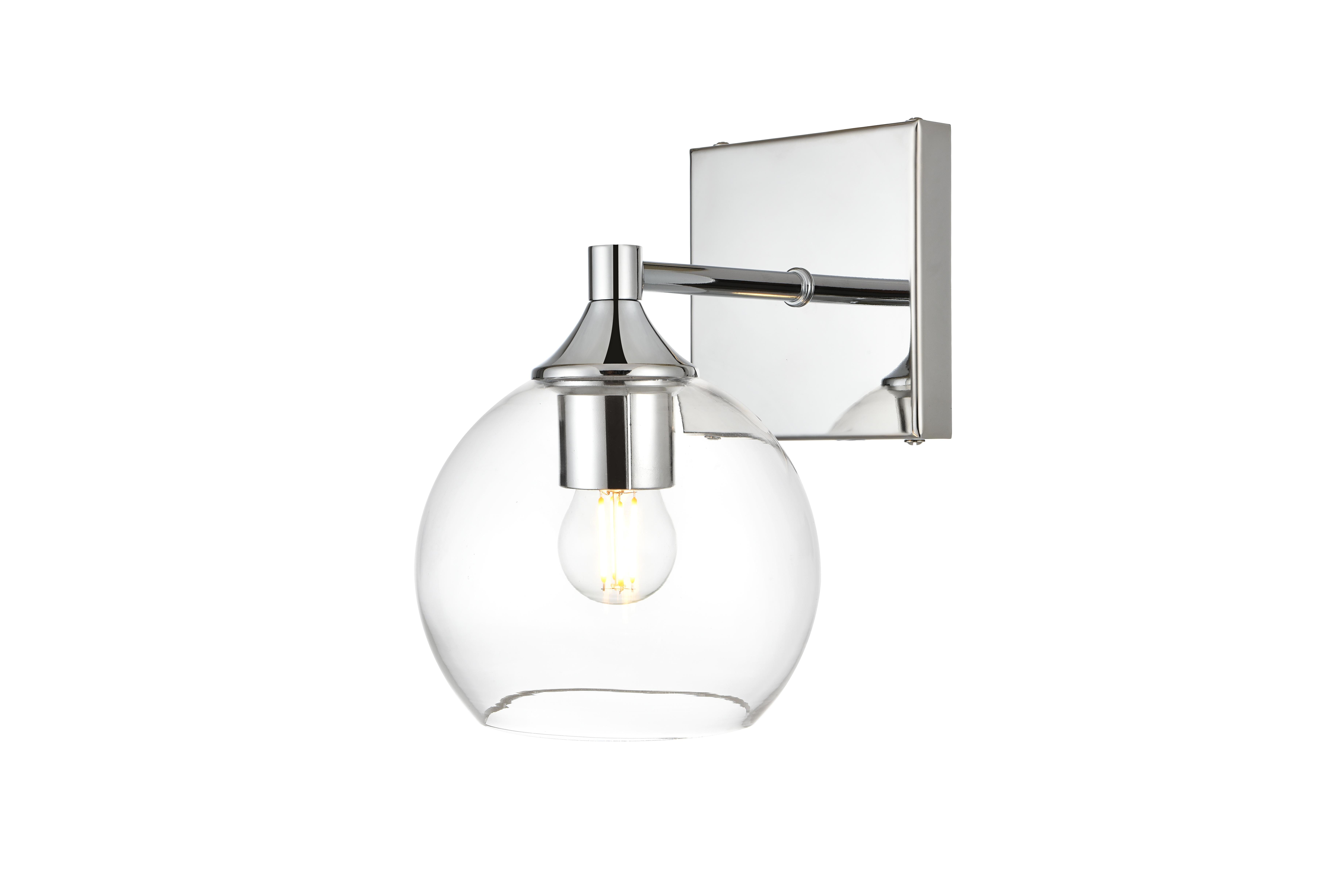 Foster One Light Bath Sconce in Chrome and Clear - Image 3