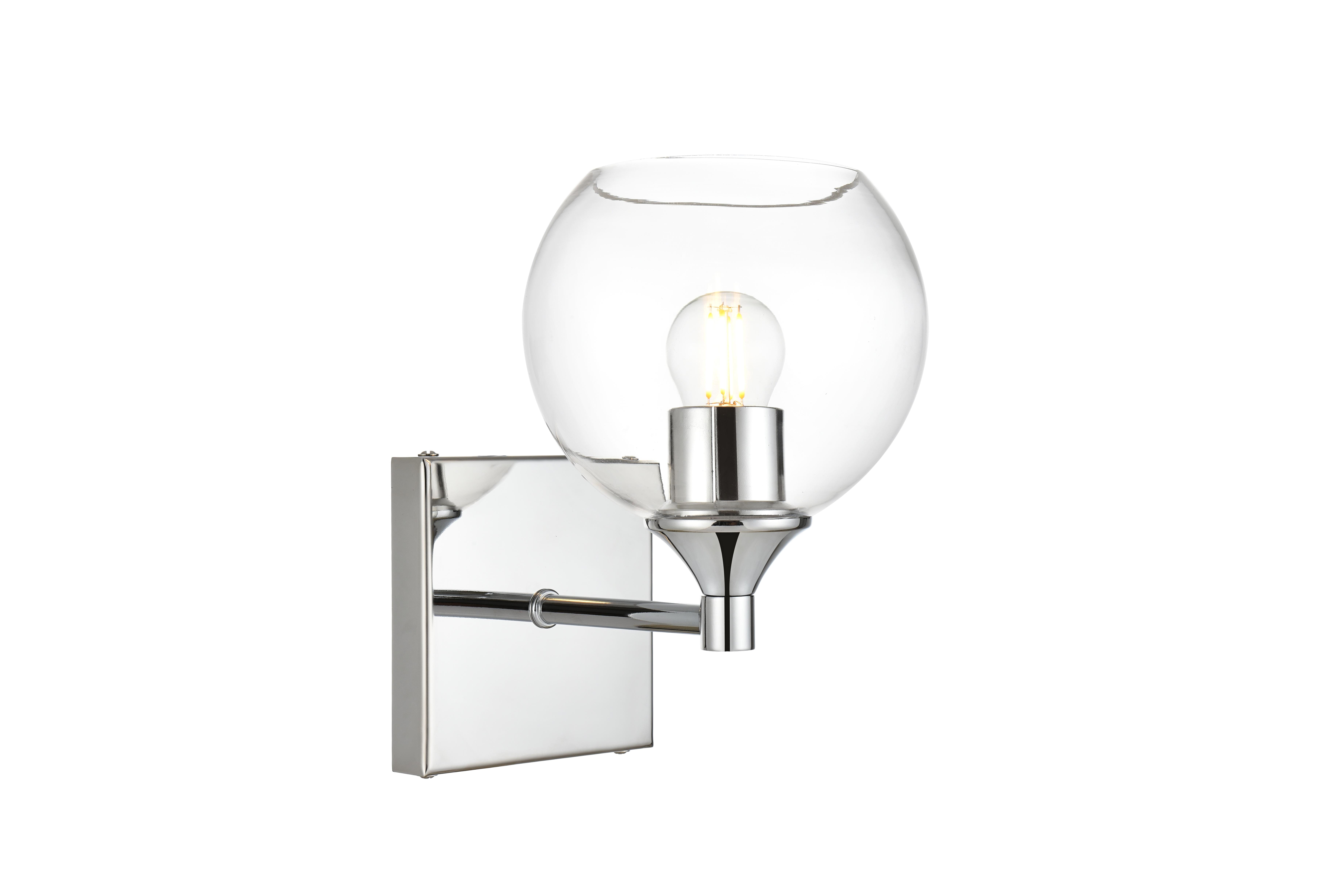 Foster One Light Bath Sconce in Chrome and Clear - Image 4