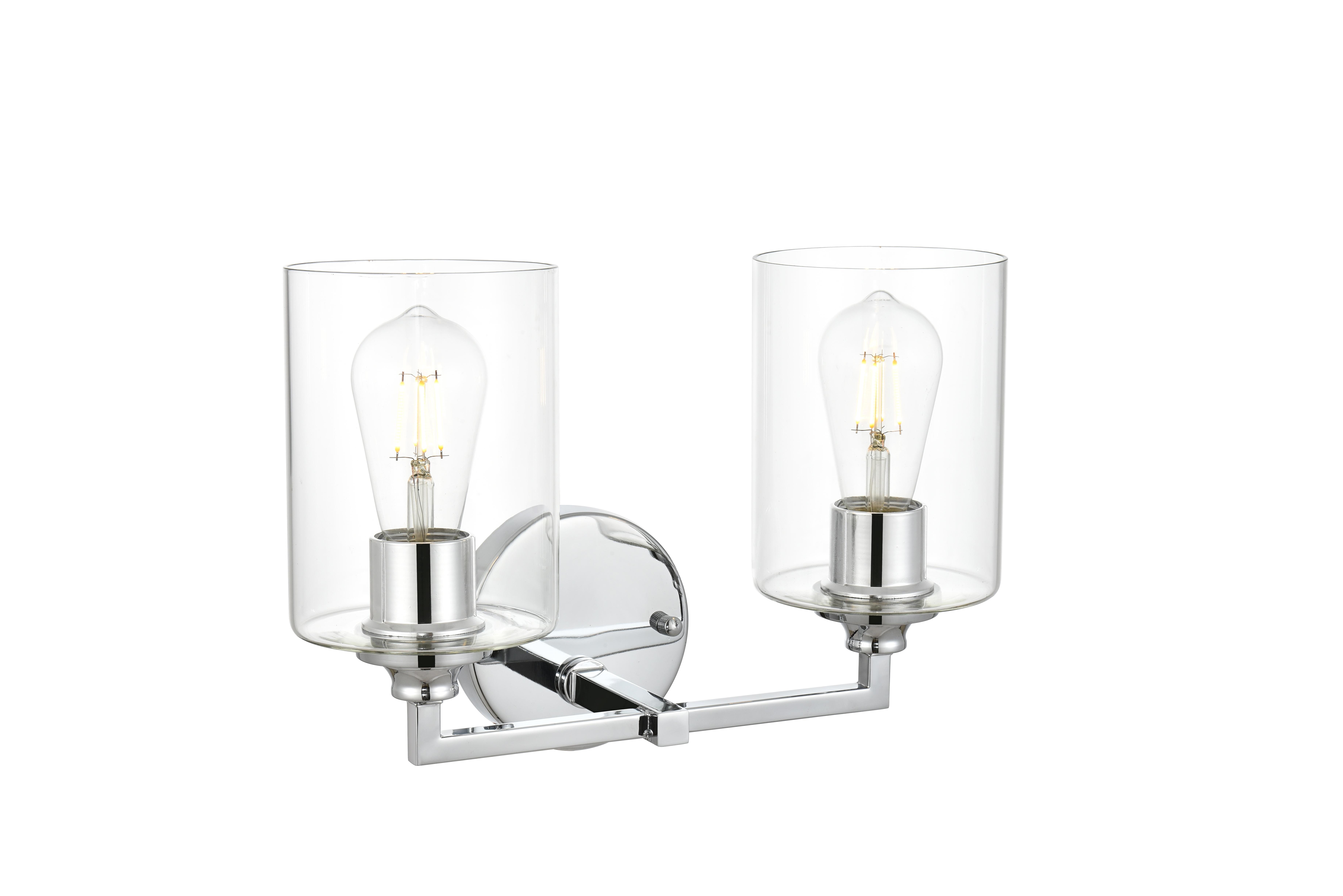 Mayson Two Light Bath Sconce in Chrome and Clear - Image 4