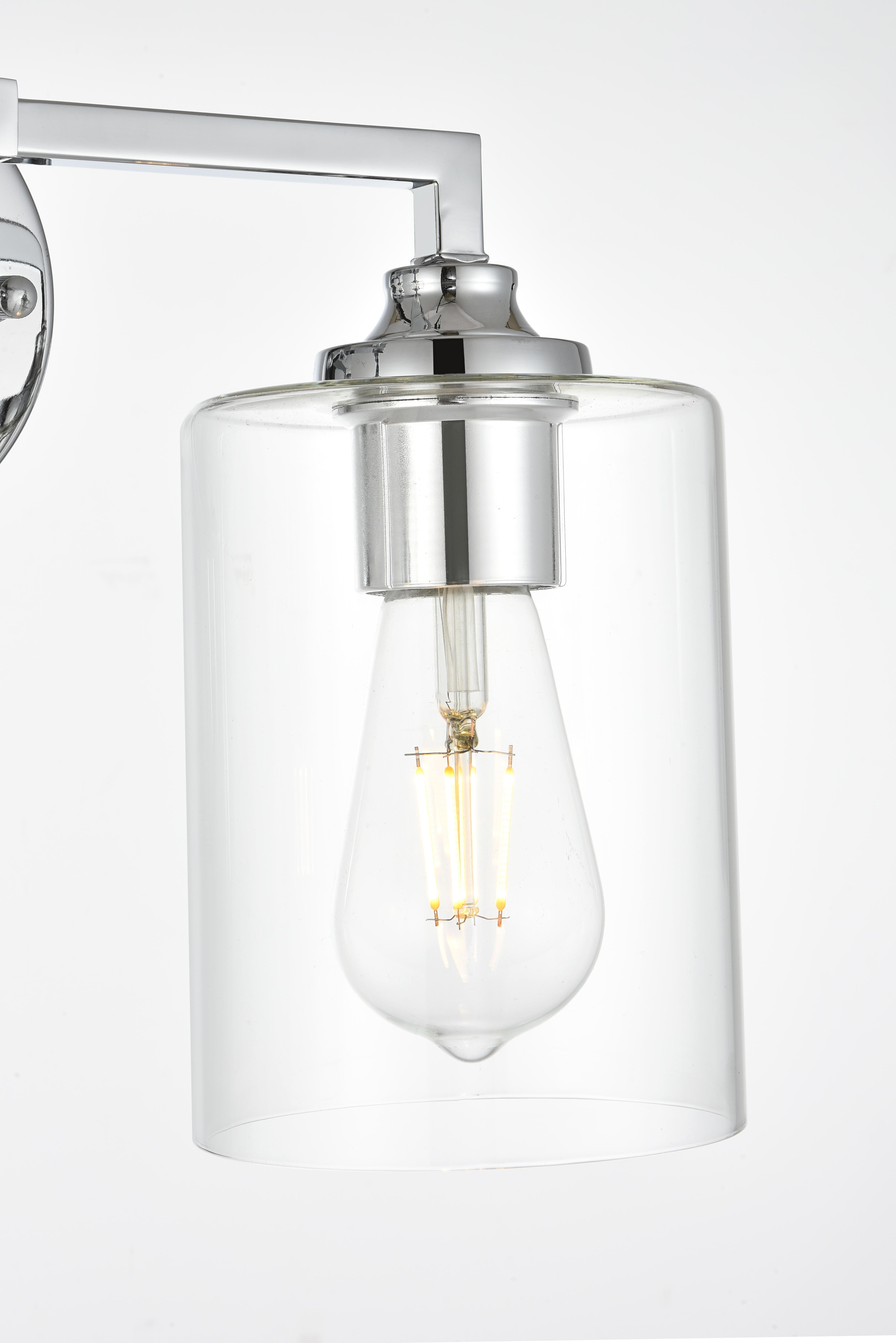 Mayson Two Light Bath Sconce in Chrome and Clear - Image 5