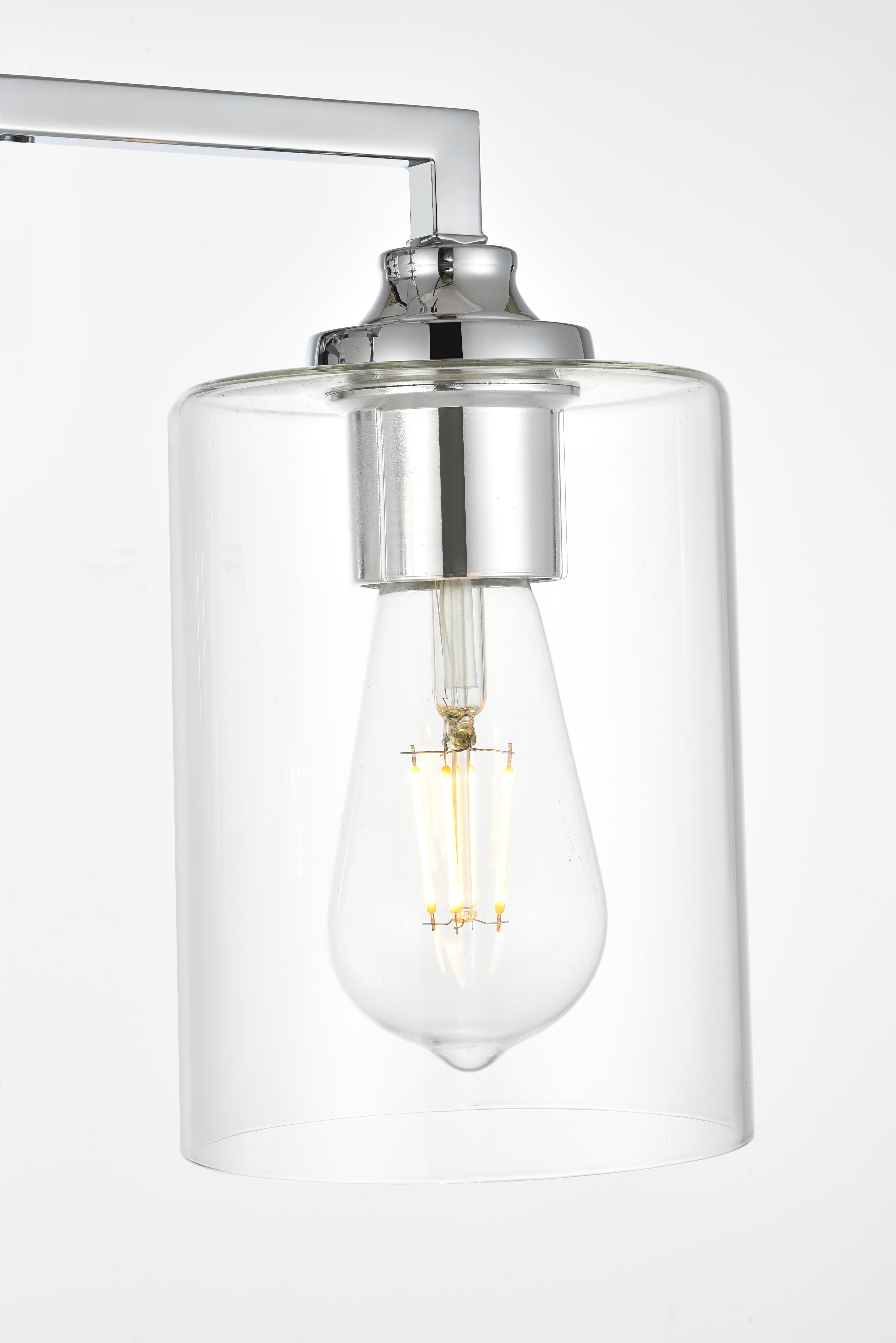 Mayson 3-Light Bath Sconce in Chrome with Clear Glass - Image 5