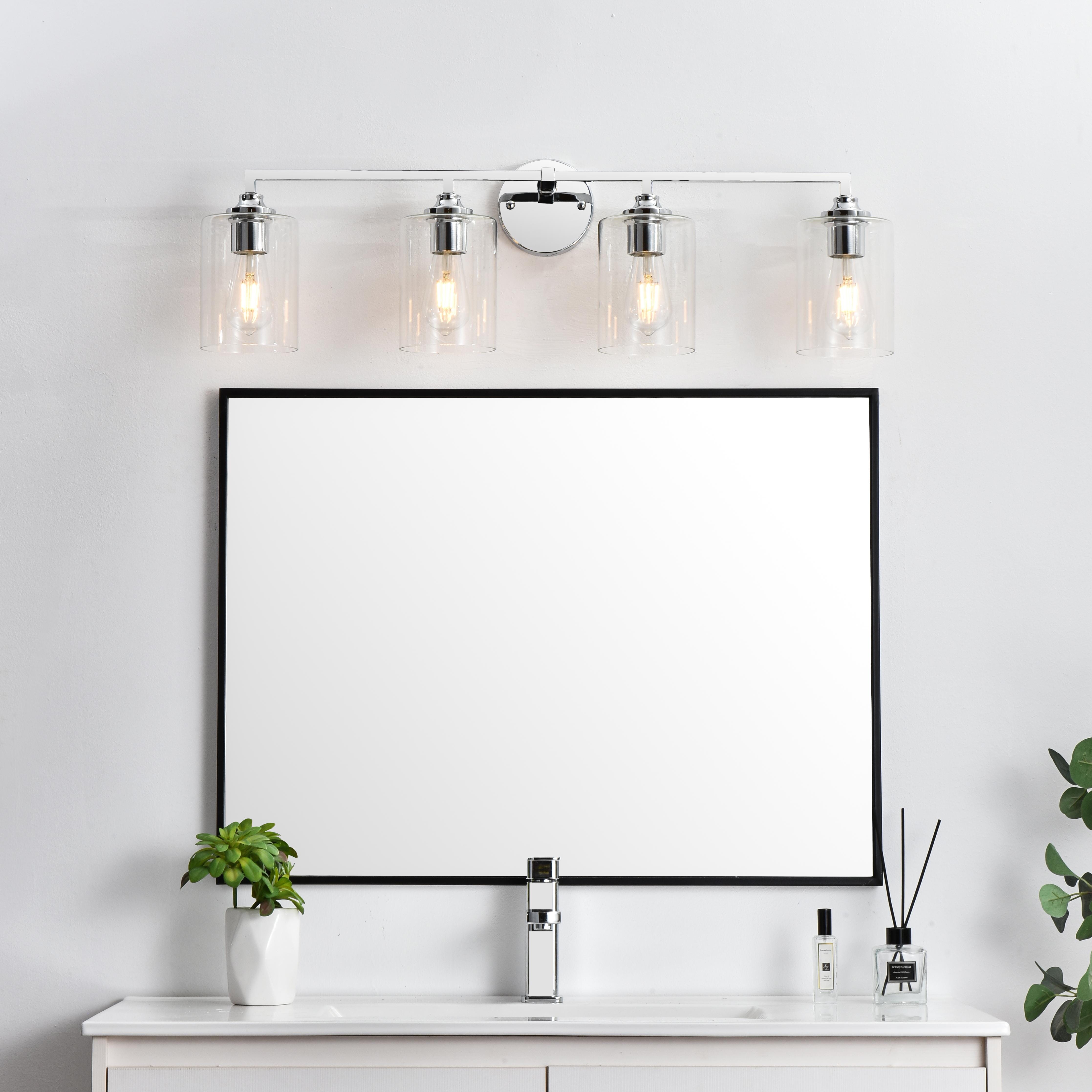 Mayson Four Light Bath Sconce in Chrome and Clear - Image 2