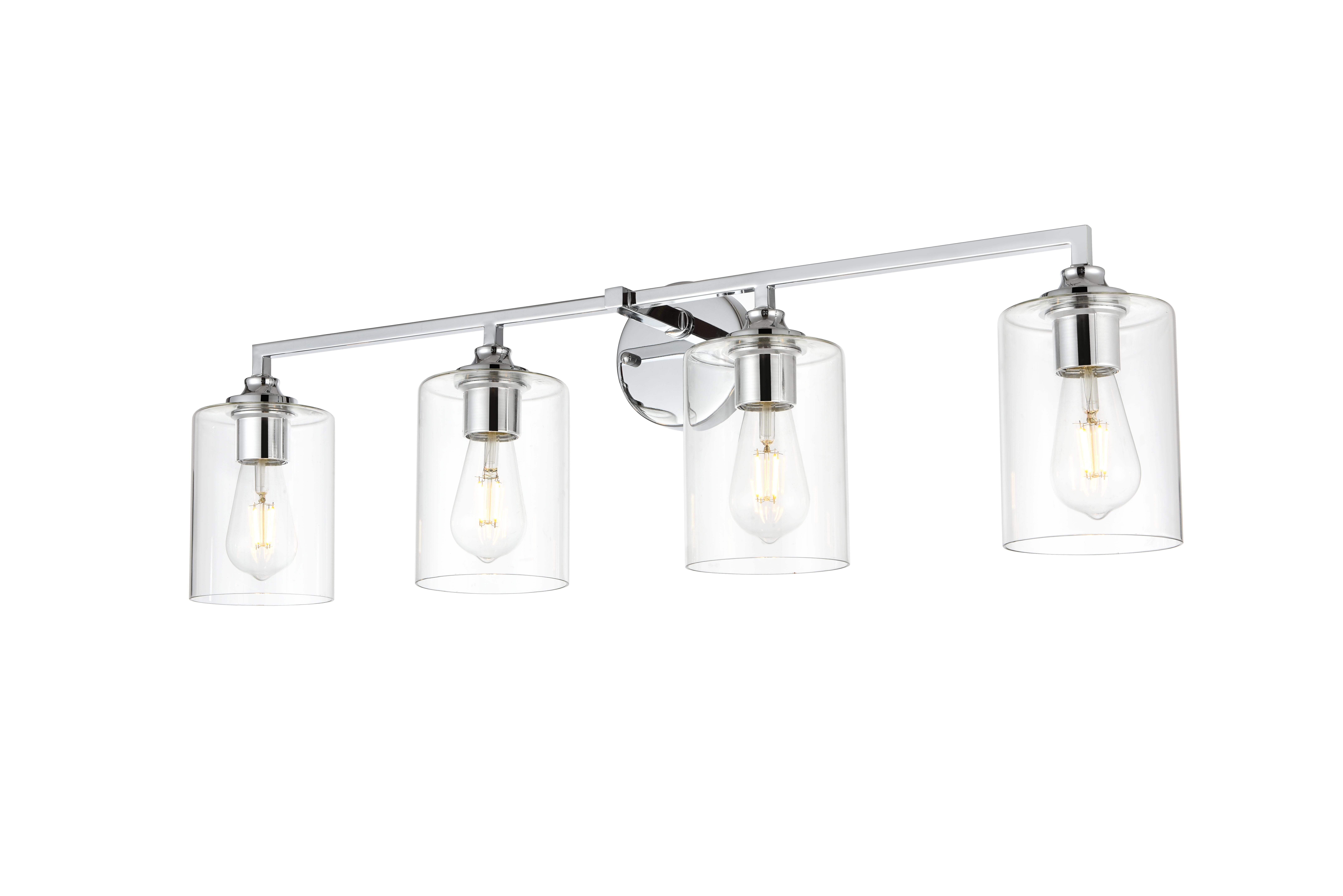 Mayson Four Light Bath Sconce in Chrome and Clear - Image 3