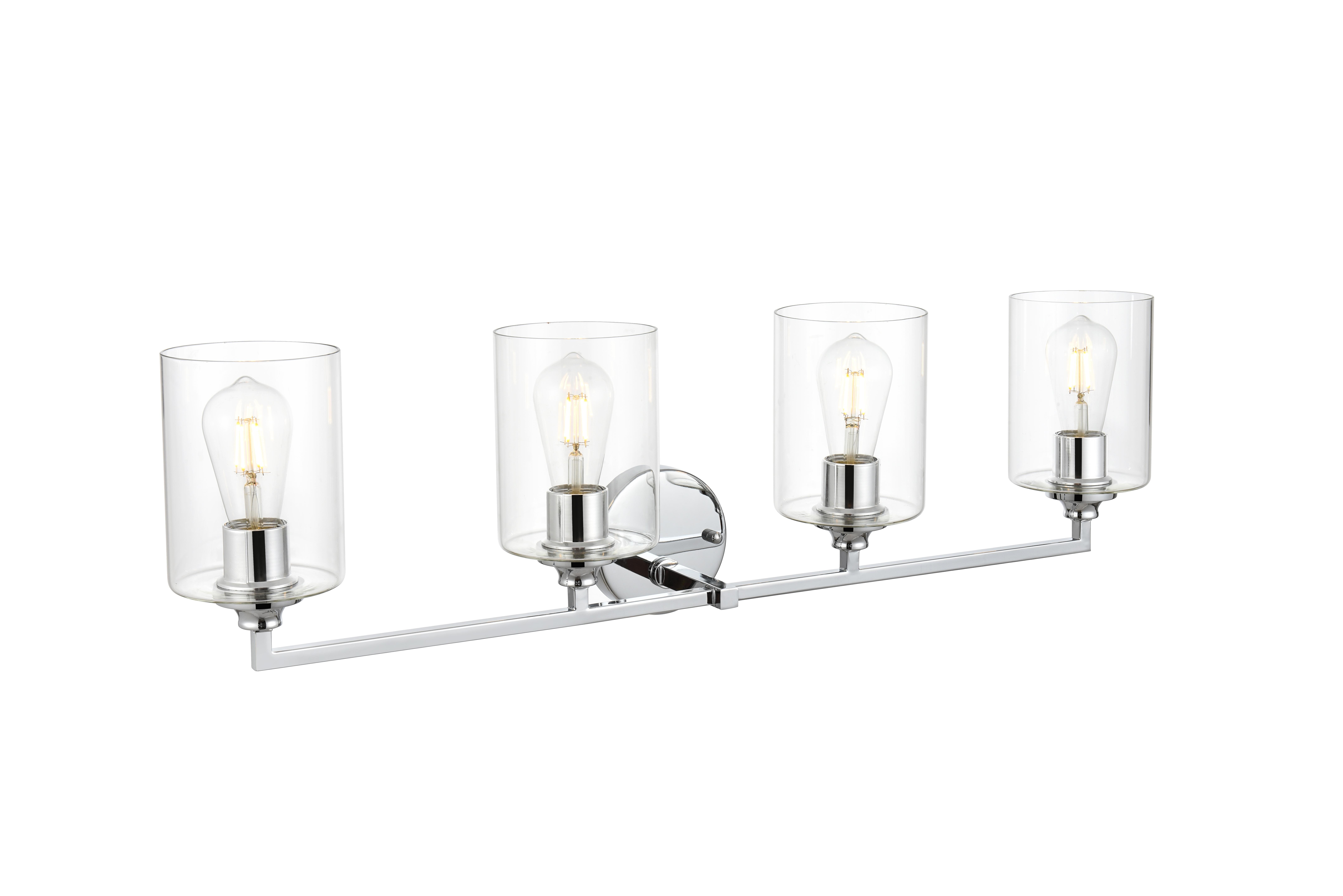 Mayson Four Light Bath Sconce in Chrome and Clear - Image 4