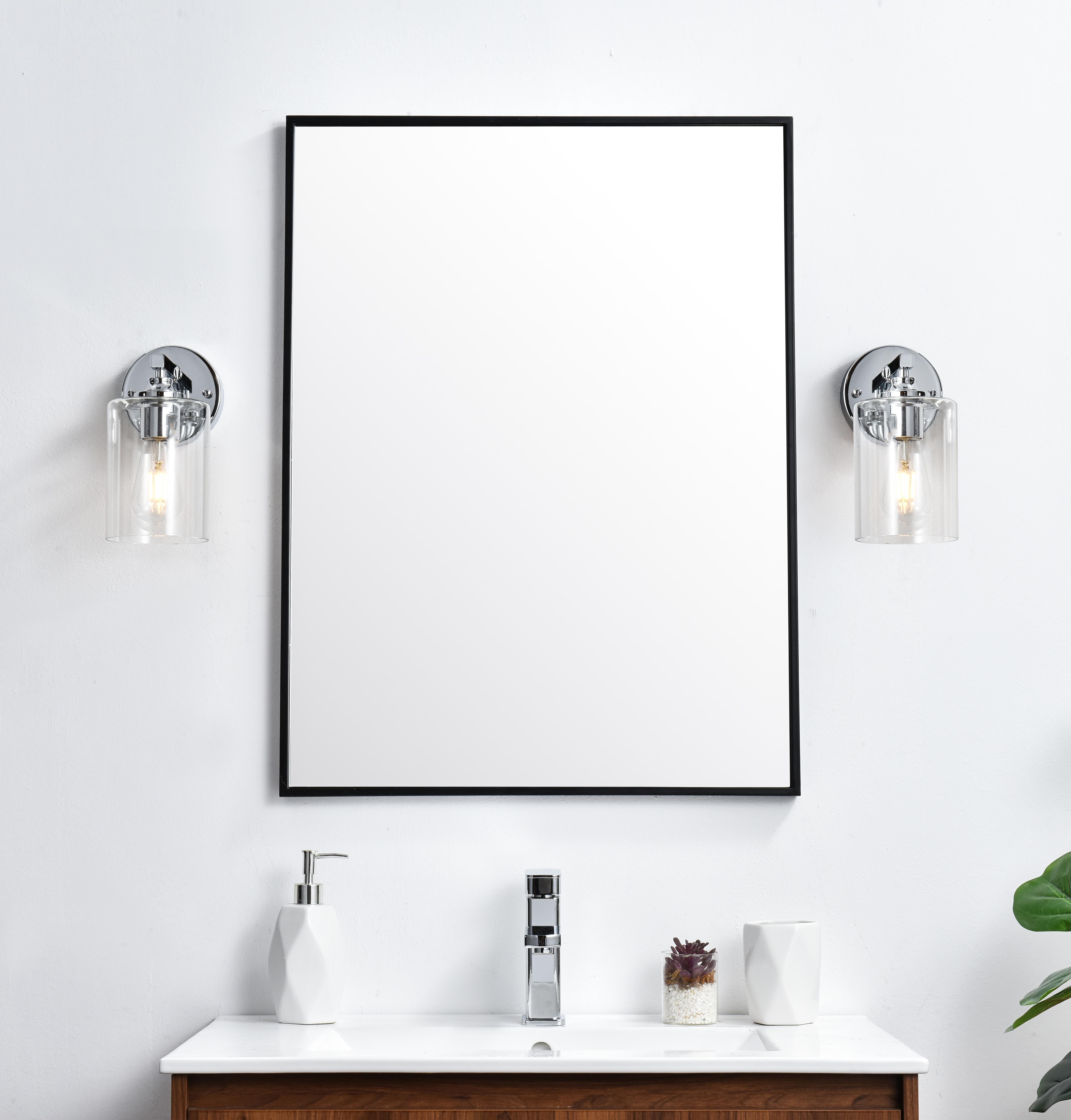 Mayson One Light Bath Sconce in Chrome and Clear - Image 2