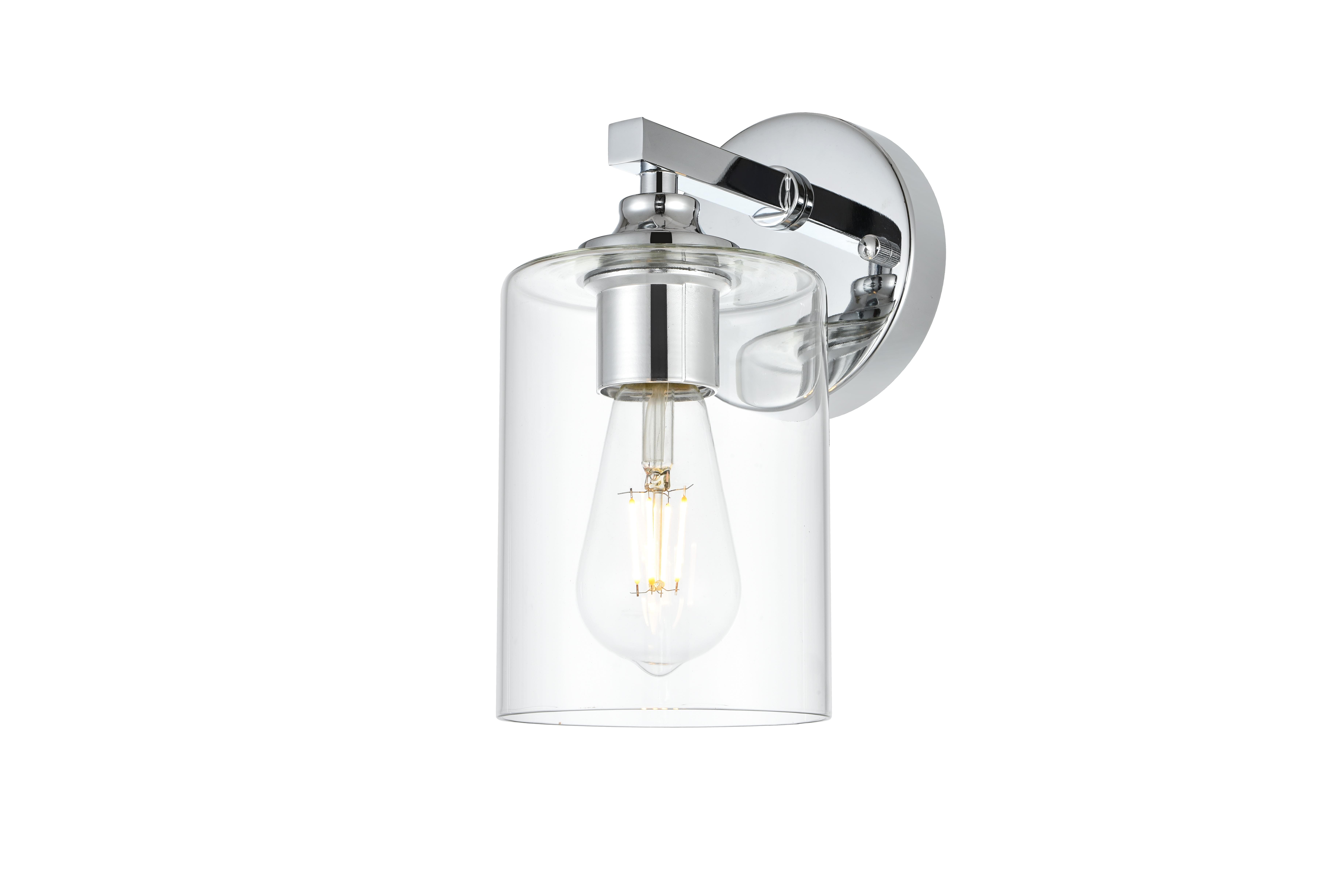Mayson One Light Bath Sconce in Chrome and Clear - Image 3