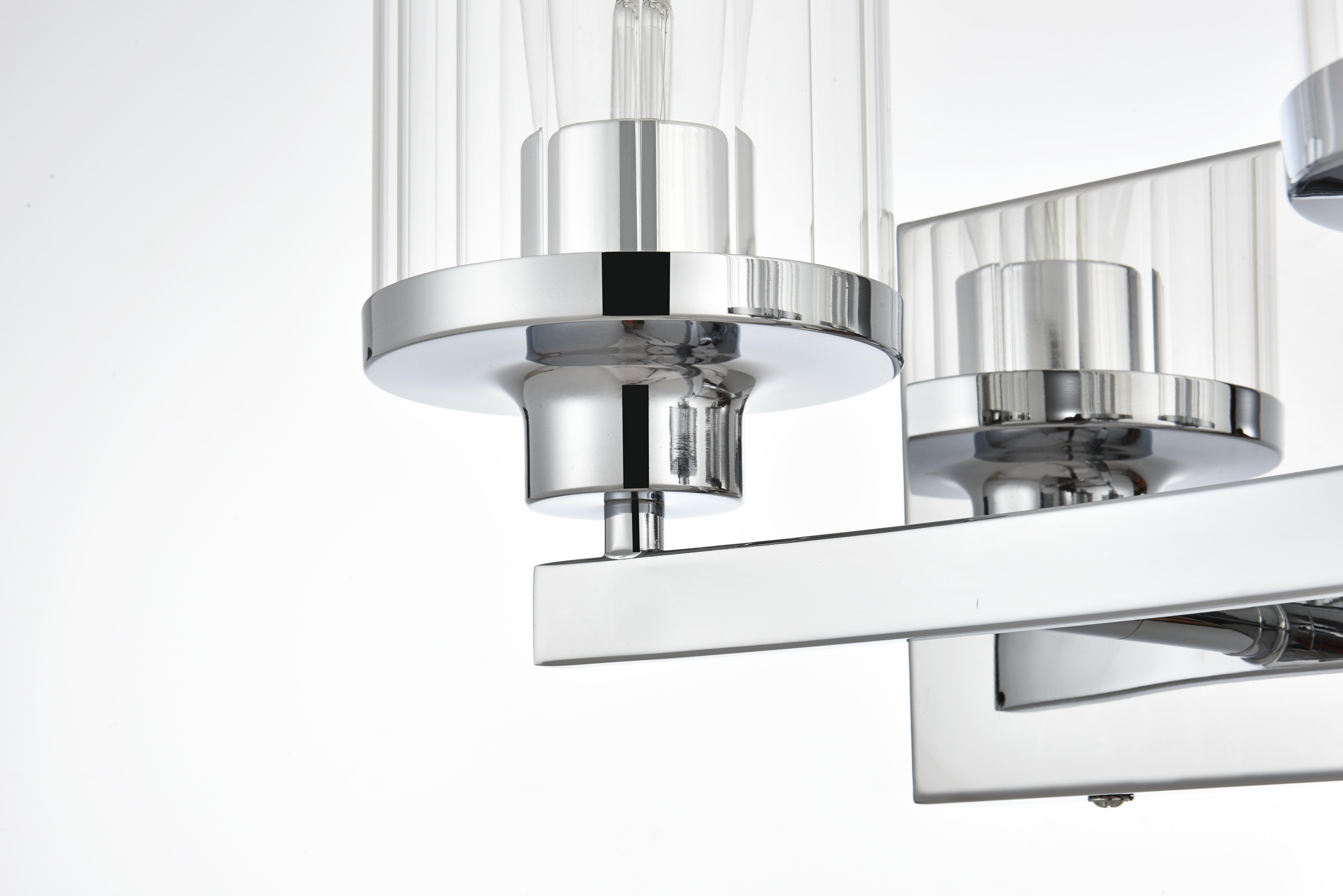 Saanvi Two Light Bath Sconce in Chrome and Clear - Image 5
