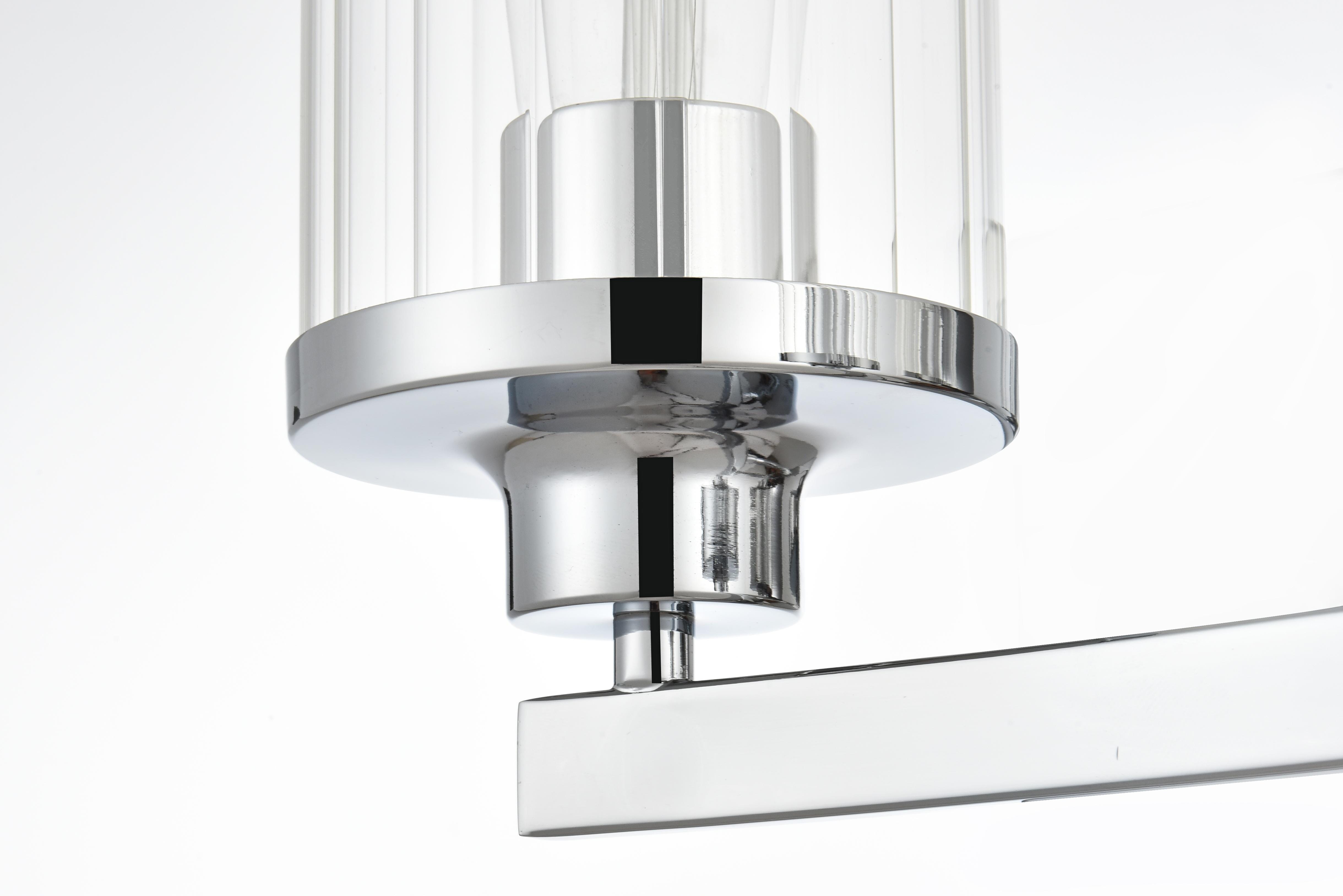 Saanvi 3-Light Bath Sconce in Chrome with Clear Glass - Image 5
