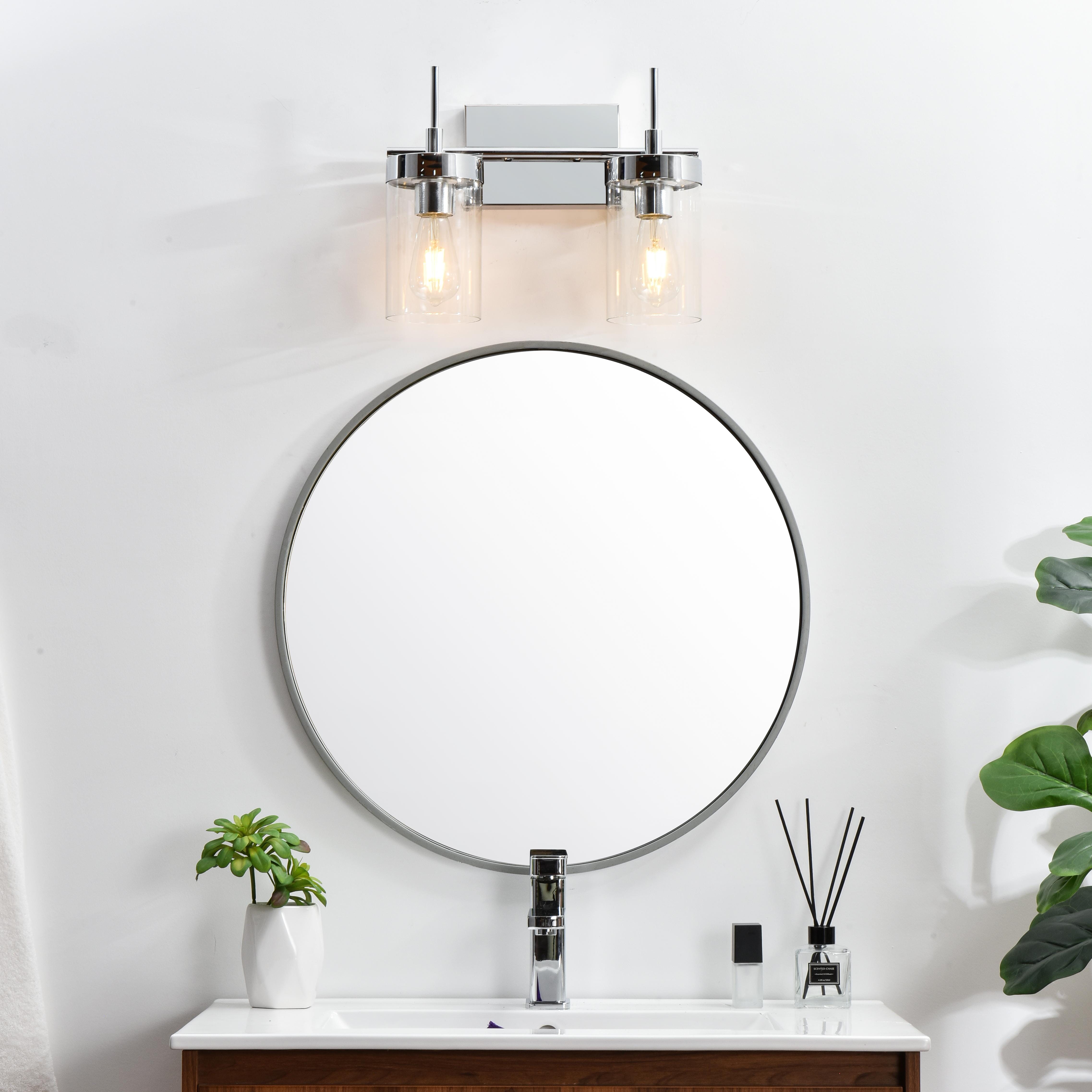 Benny Two Light Bath Sconce in Chrome and Clear - Image 2