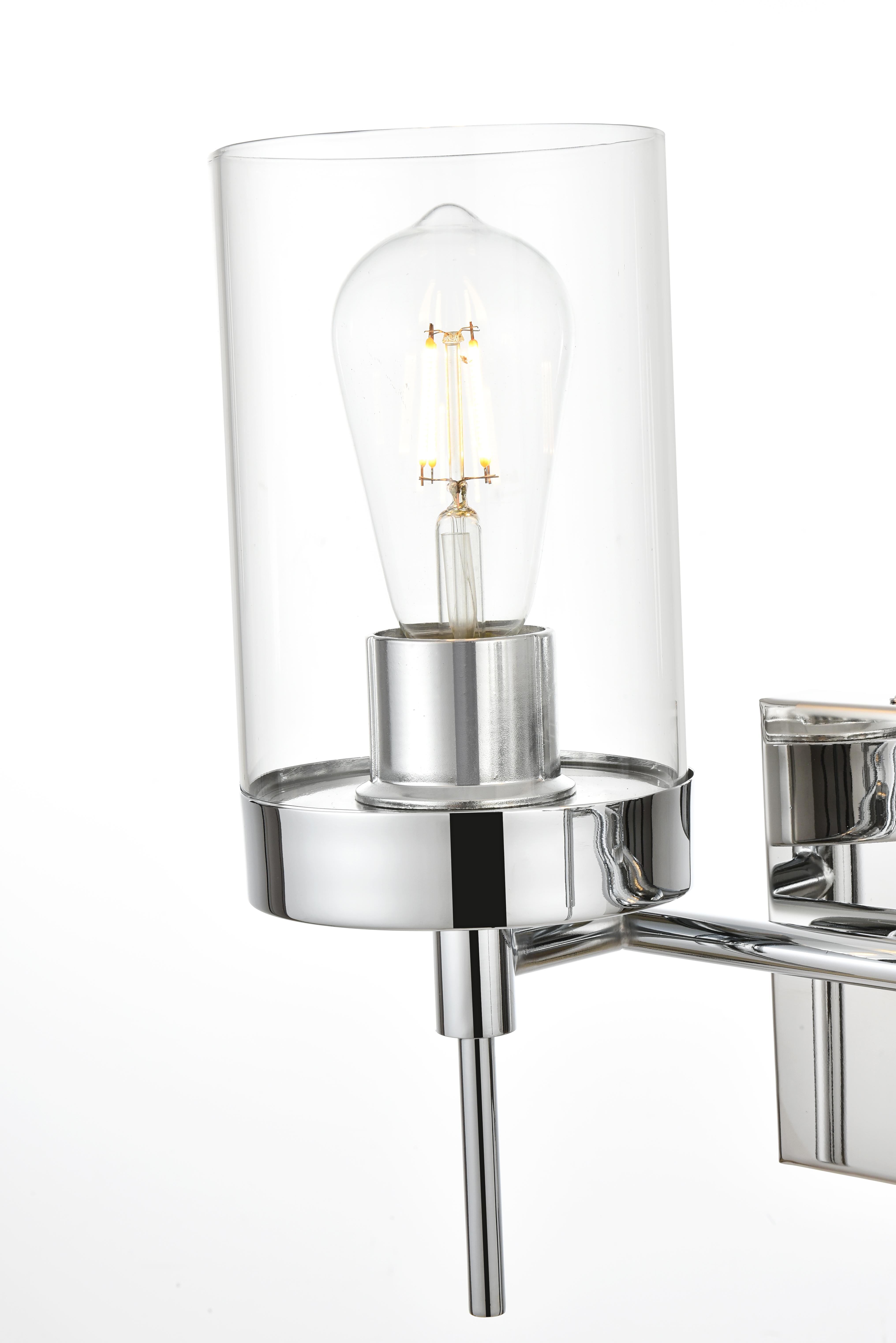 Benny Two Light Bath Sconce in Chrome and Clear - Image 5