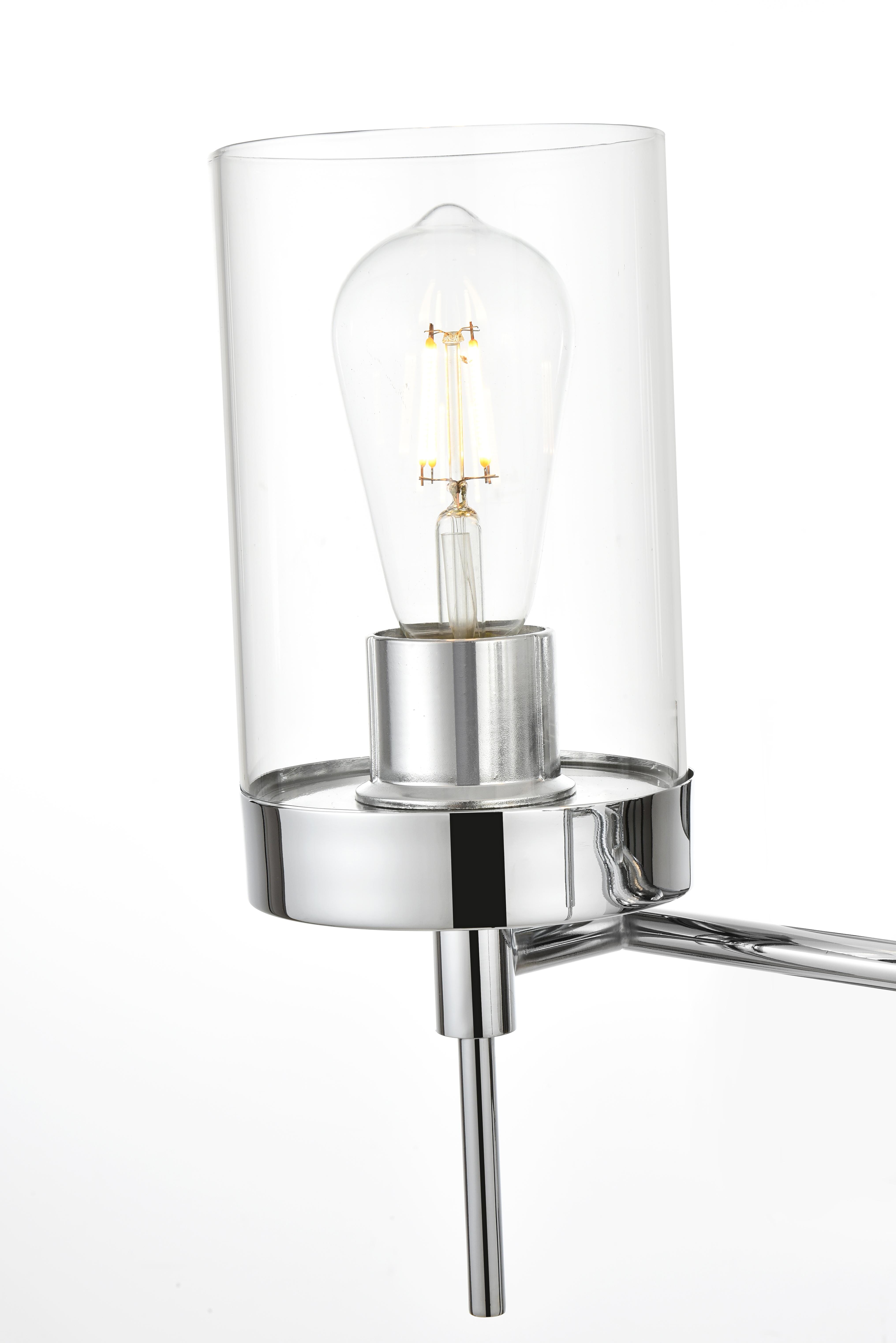 Benny 3-Light Bath Sconce in Chrome with Clear Glass - Image 5