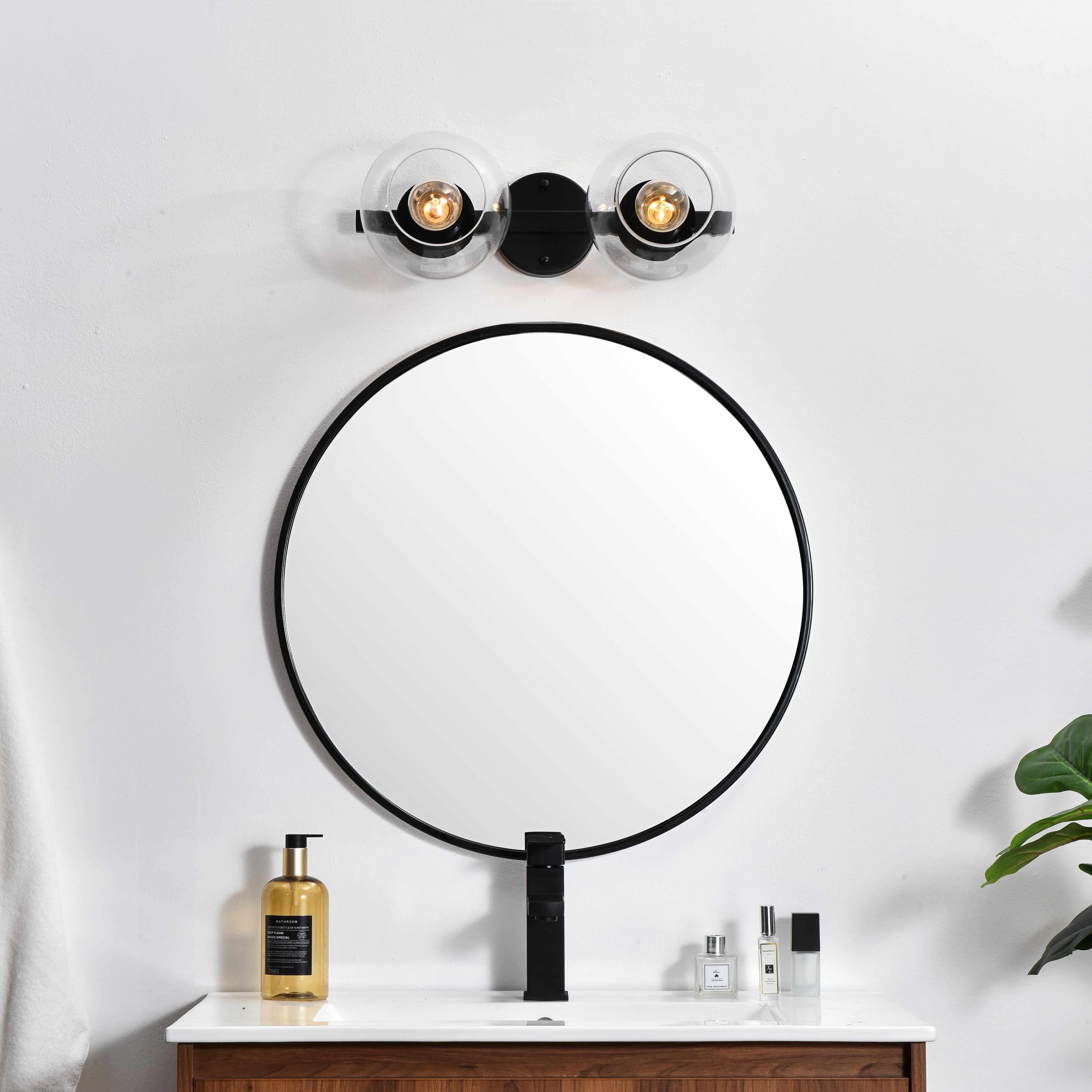 Specification Sheet
Dimensions
Length: 7.8"
Width: 17"
Height: 7"
Extension: 8"
Wire Length: 8"
Depth: 8"
Specifications
Assembly Required: Yes
Bulb Included: No
#N/A
Dimmable: Yes
Distressed Finish: No
Dry/Wet/Damp: Damp
ETL: yes
Finish (Color): Black and Clear
Fixture Material: Iron and Glass
Hardware Finish: Black
Harware Material: Iron
Max/Nominal Watt: 80W
Number of Lights: 2
Product Type: Vanity Lights
Product Warranty: 1 year limited
Socket Type: E26
Voltage: 110V
Wattage/Bulb: 40W
Weight: 3
Wire Included: Yes
Shipment type: Small Parcel
US Shipping Cost: $13.00 - alternate view