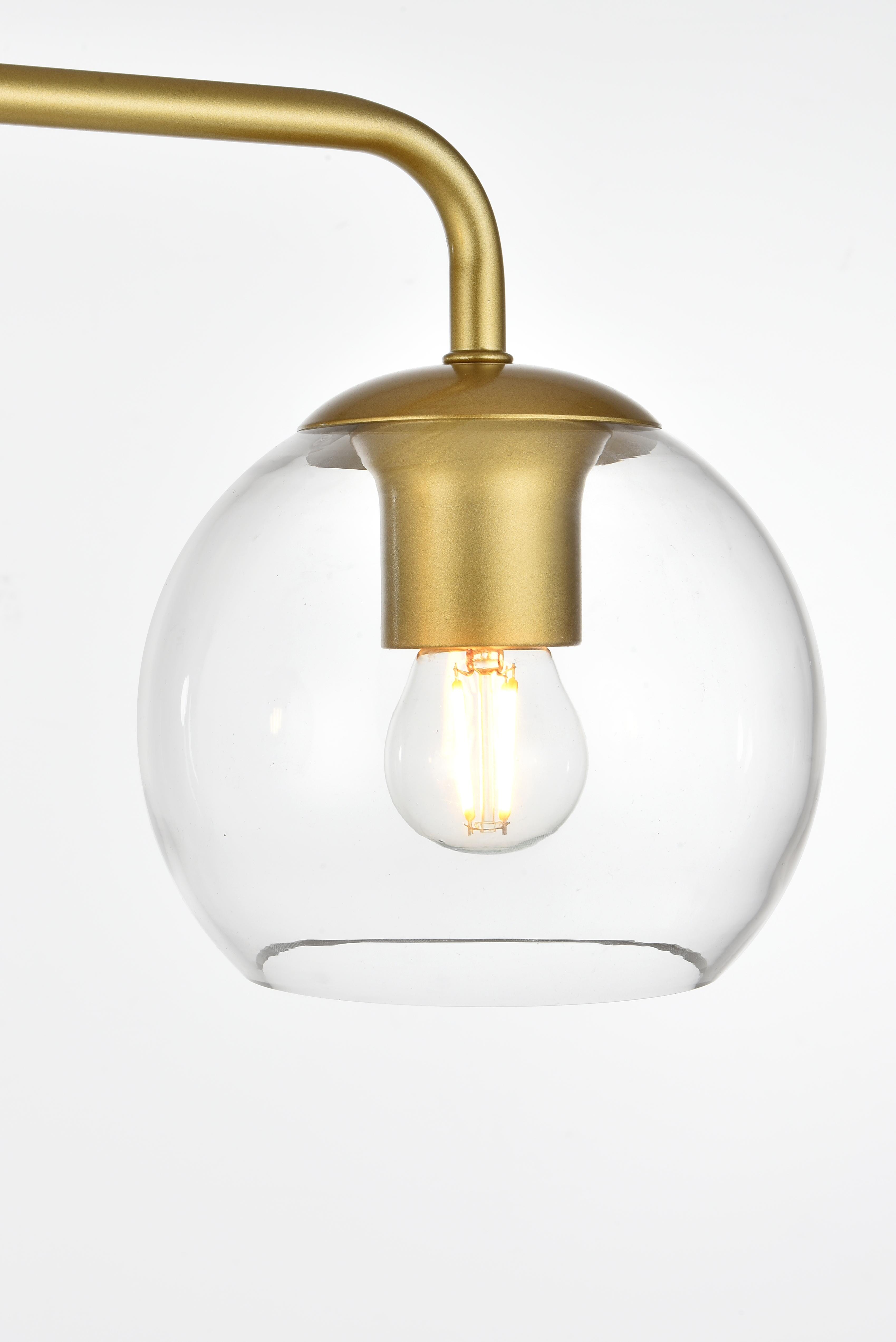 Genesis Two Light Bath Sconce in Brass and Clear - Image 5