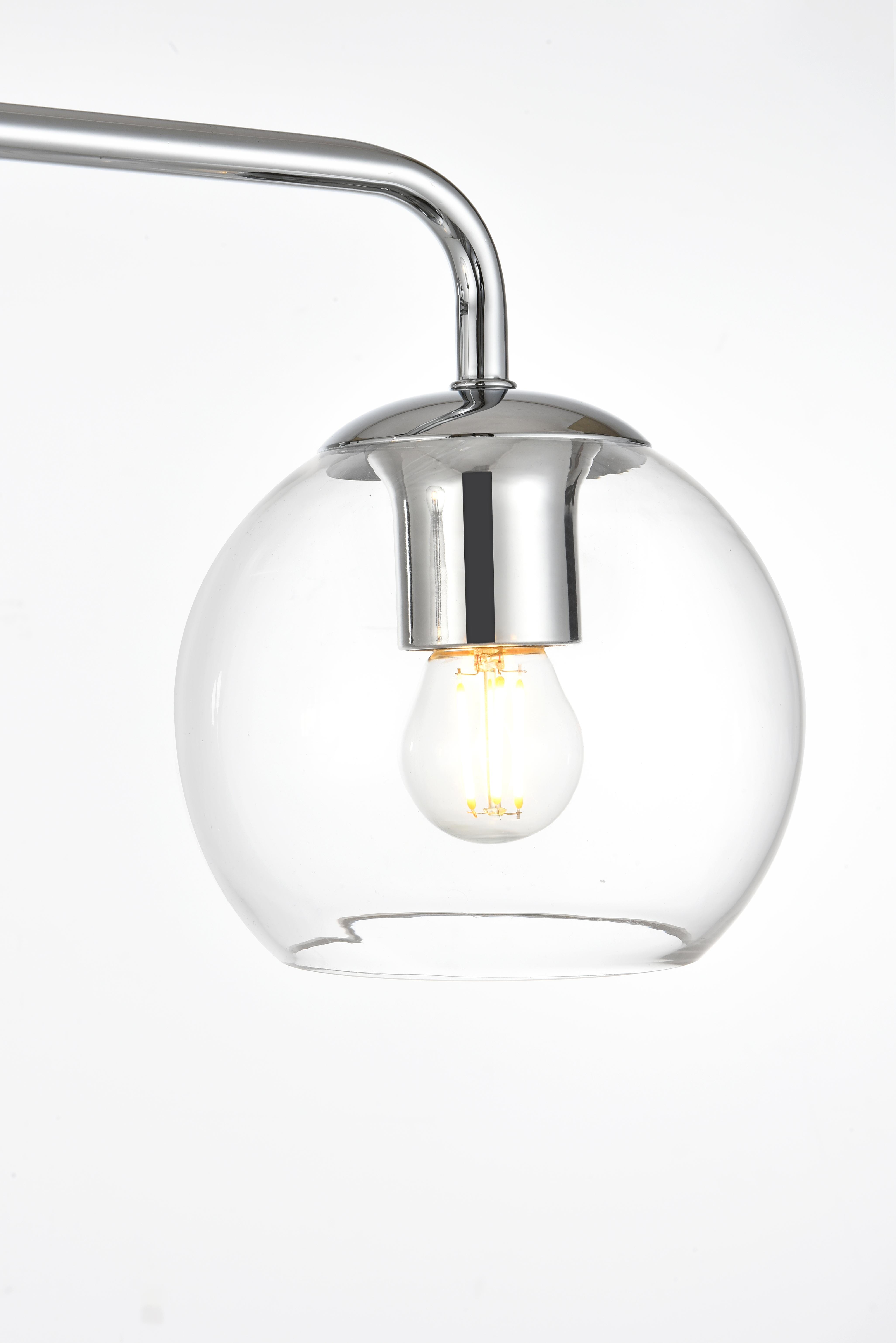 Genesis 3-Light Bath Sconce in Chrome and Clear - Image 5