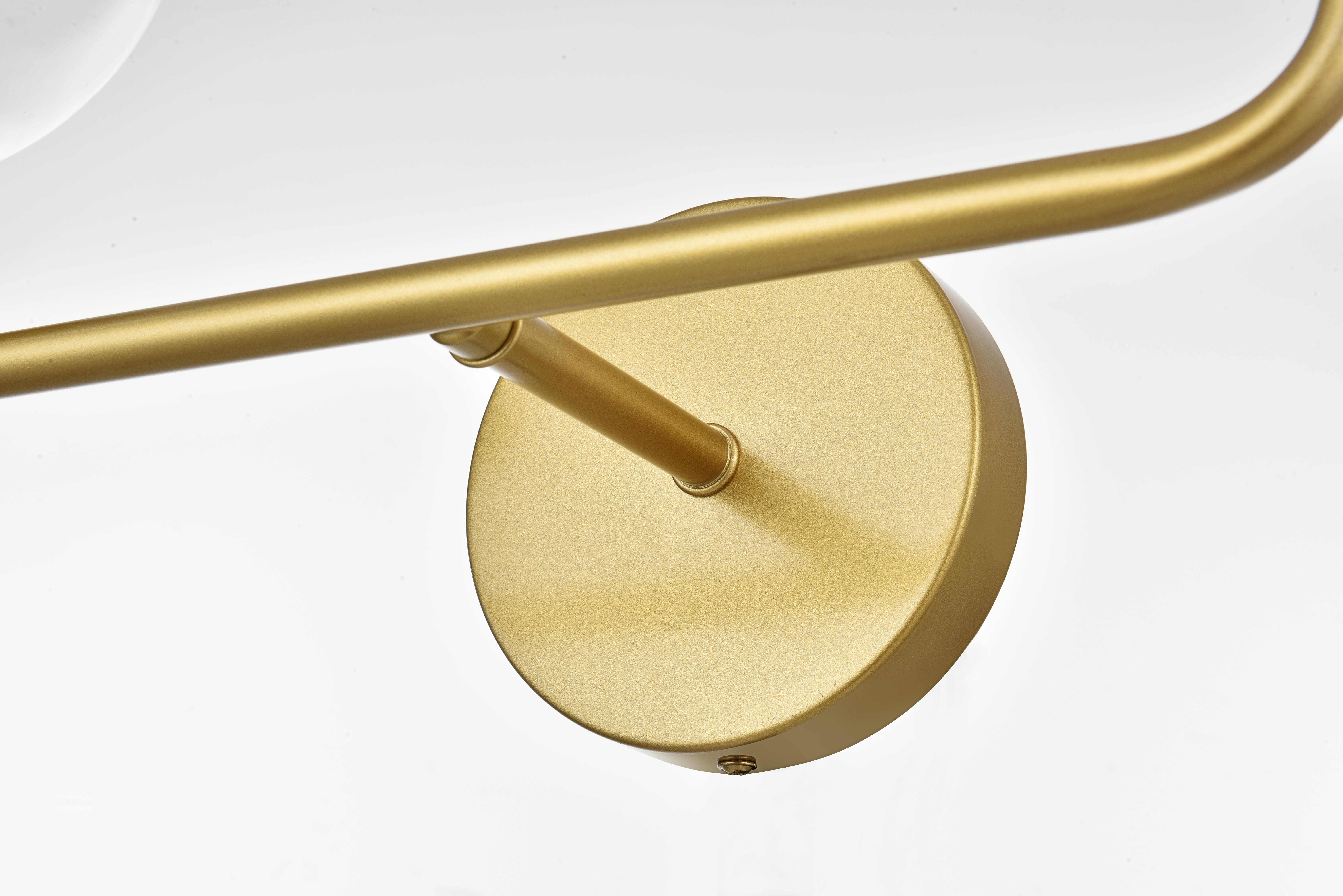 Genesis Four Light Bath Sconce in Brass and Clear - Image 5