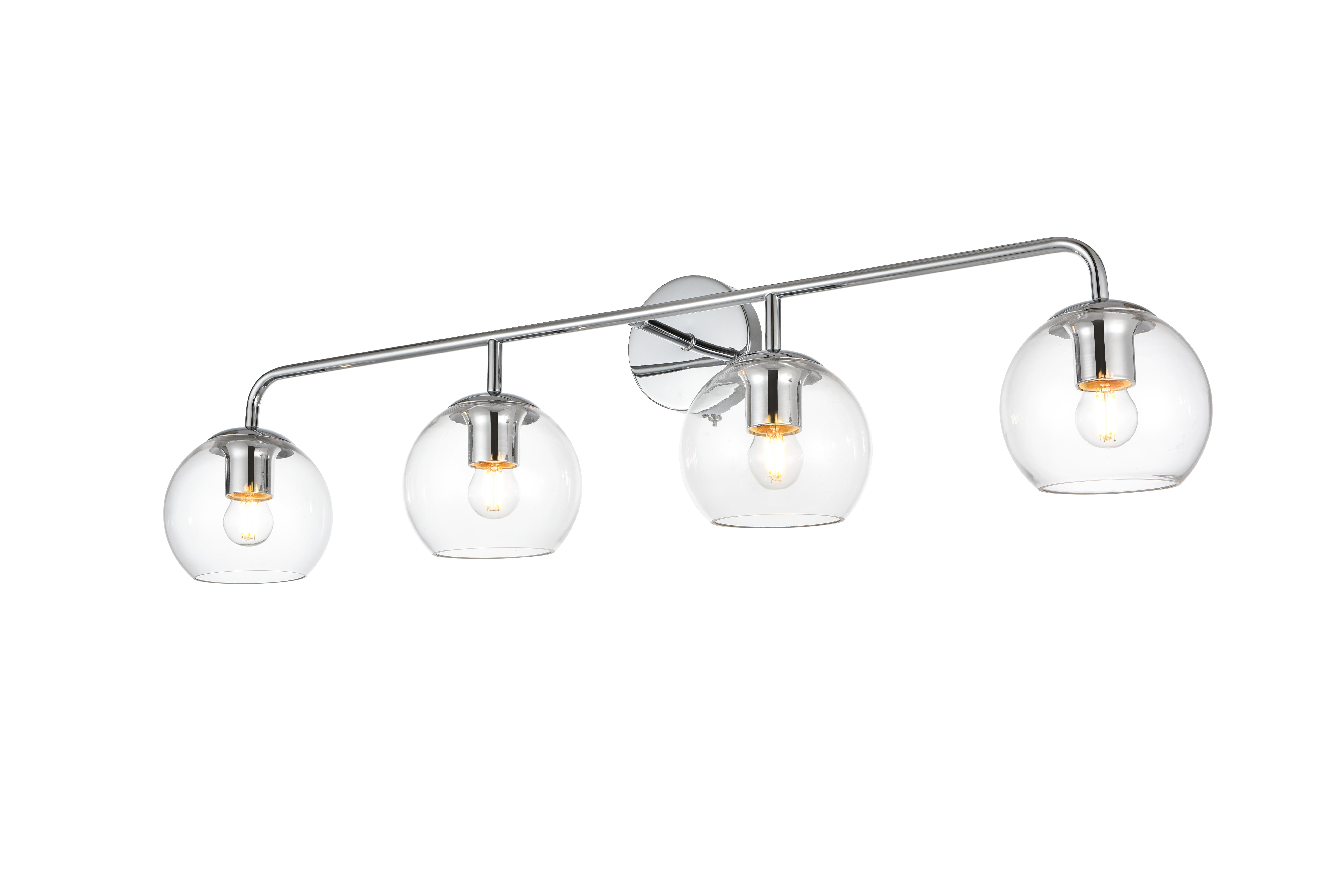 Genesis 4-Light Bath Sconce in Chrome with Clear Glass - Image 3